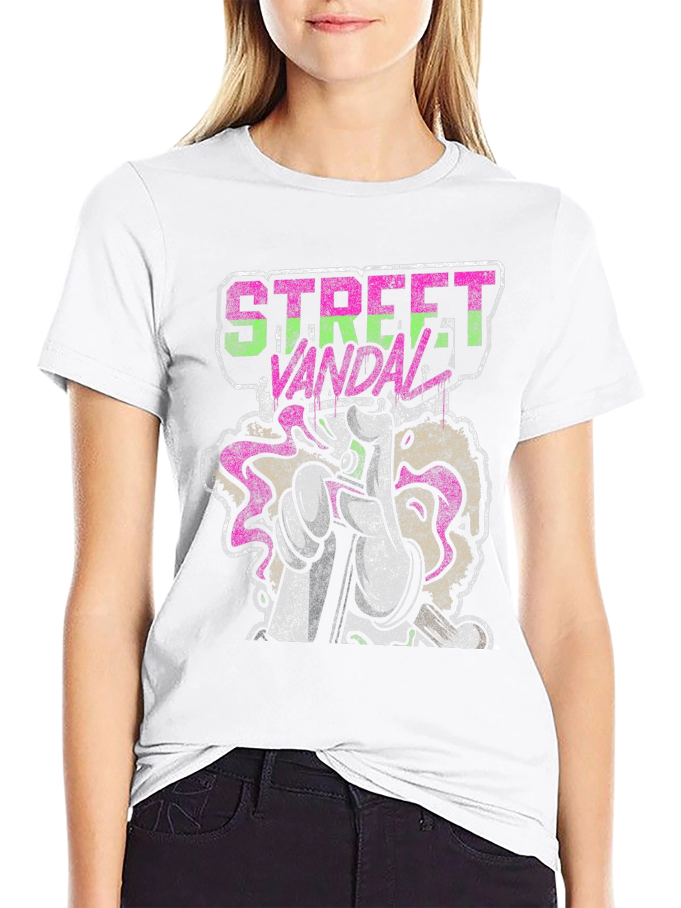 Camiseta Negra Street Vandal Graffiti