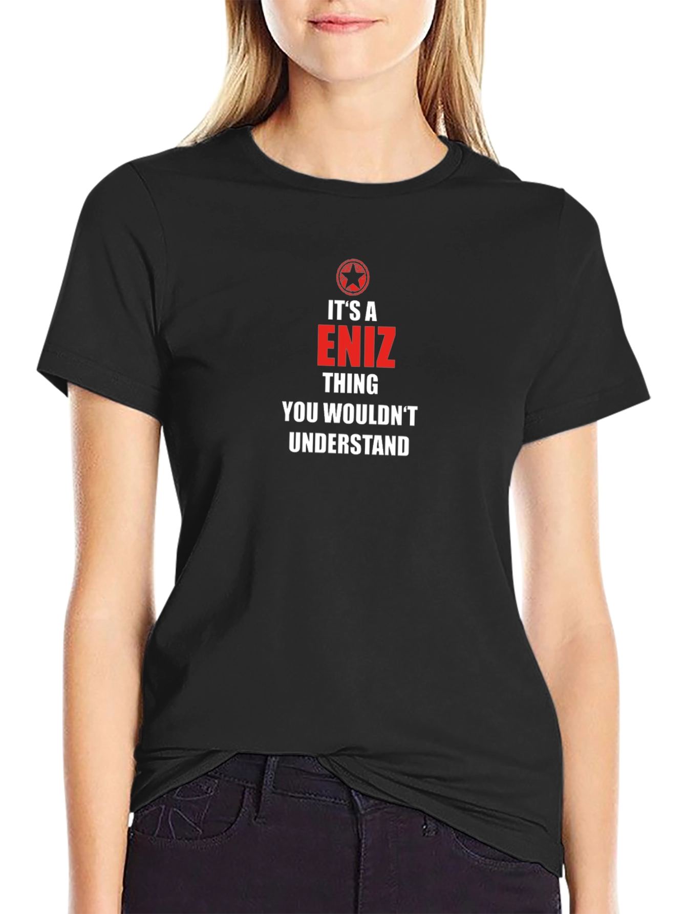 Camiseta Negra Eniz Thing You Wouldnt Understand