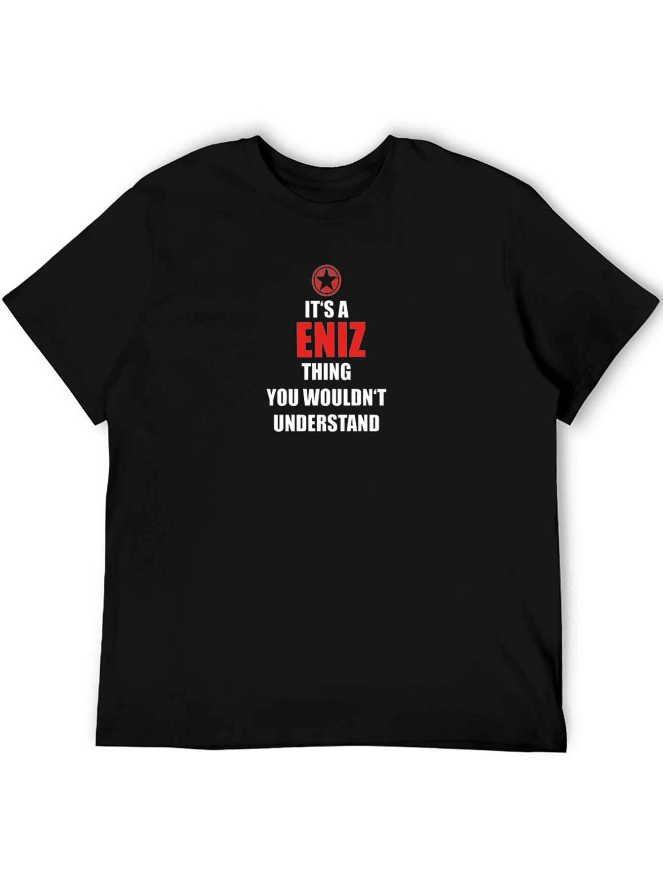 Camiseta Negra Eniz Thing You Wouldnt Understand