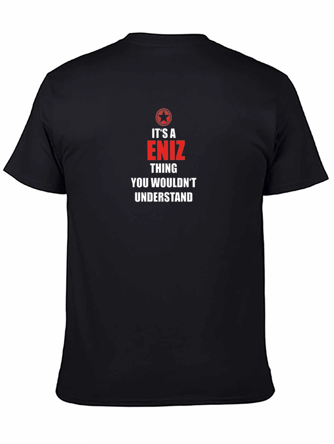 Camiseta Negra Eniz Thing You Wouldnt Understand