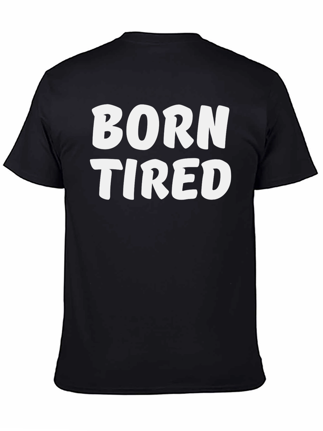 Camiseta Negra Born Tired - Comodidad y Estilo