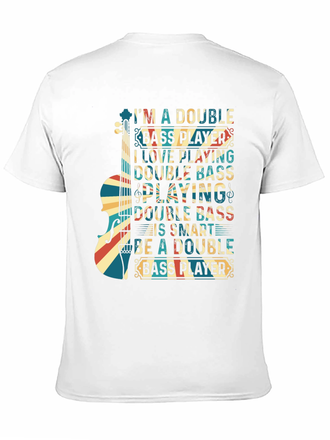 Camiseta Negra Double Bass Player