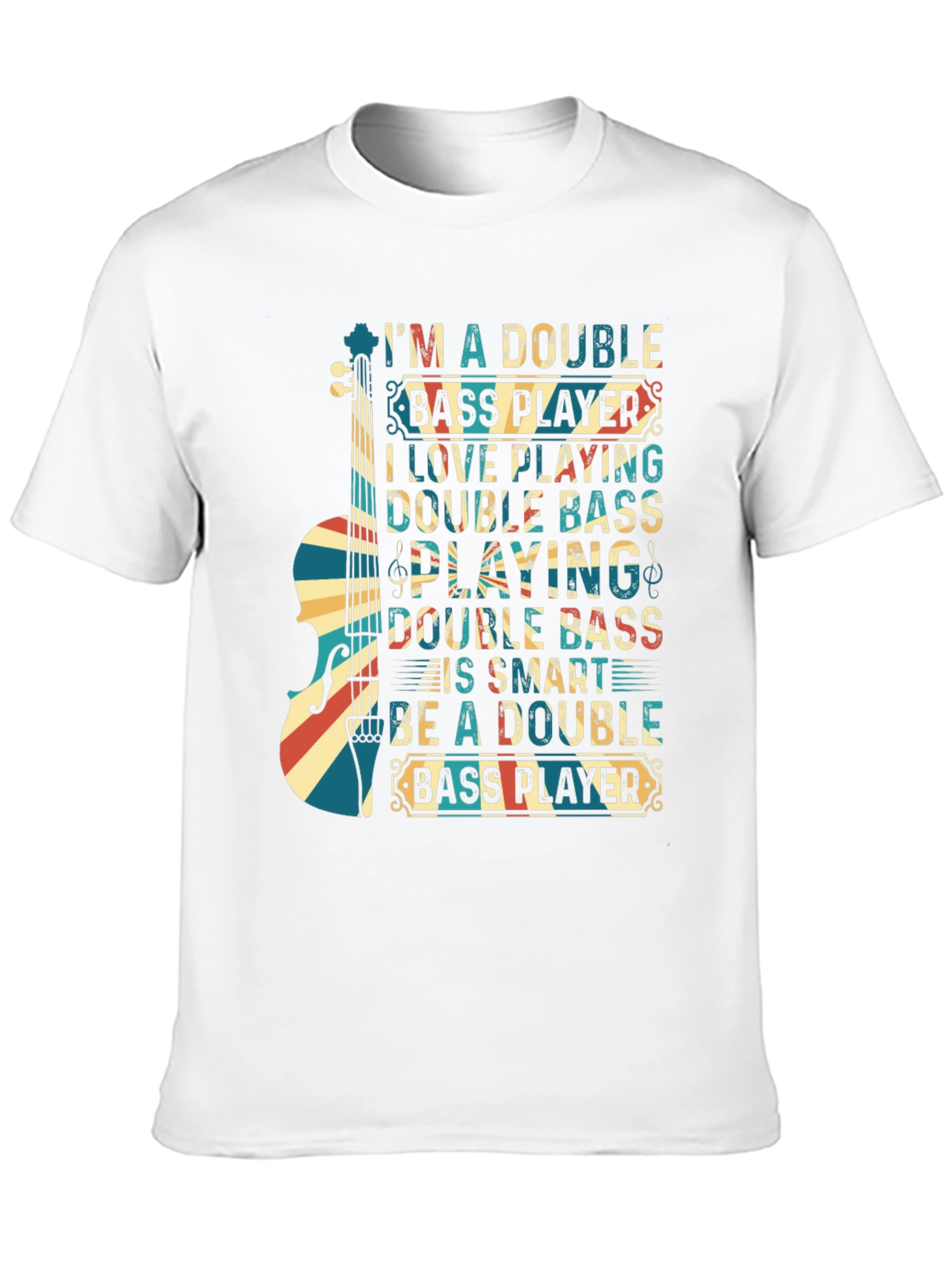 Camiseta Negra Double Bass Player