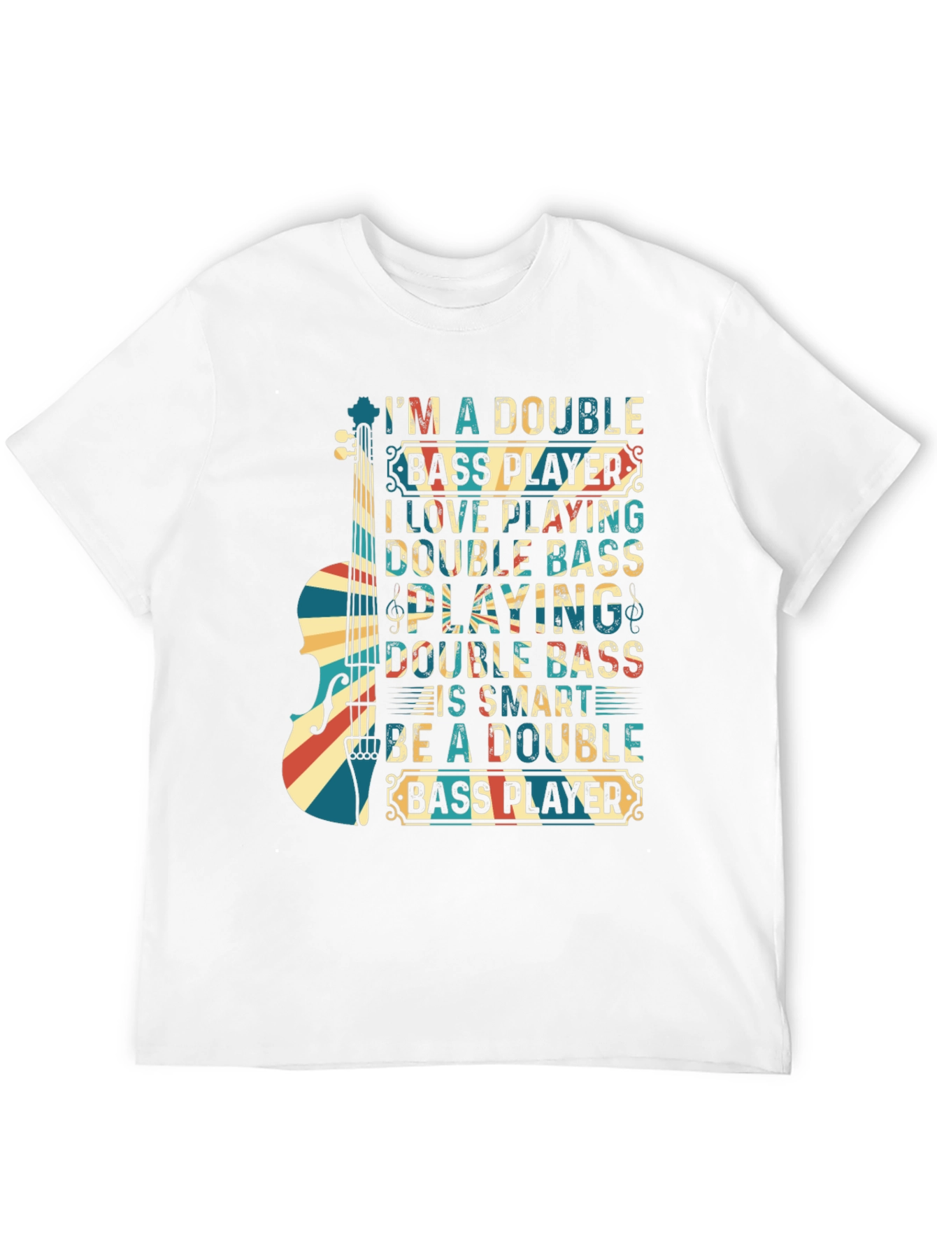 Camiseta Negra Double Bass Player