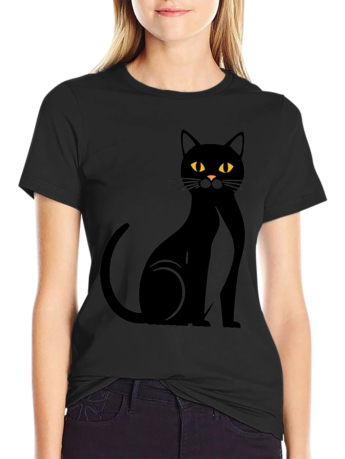 Camiseta Negra Gato