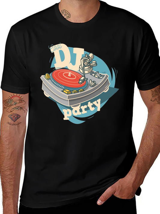 Camiseta Negra Diseño DJ Cool Party