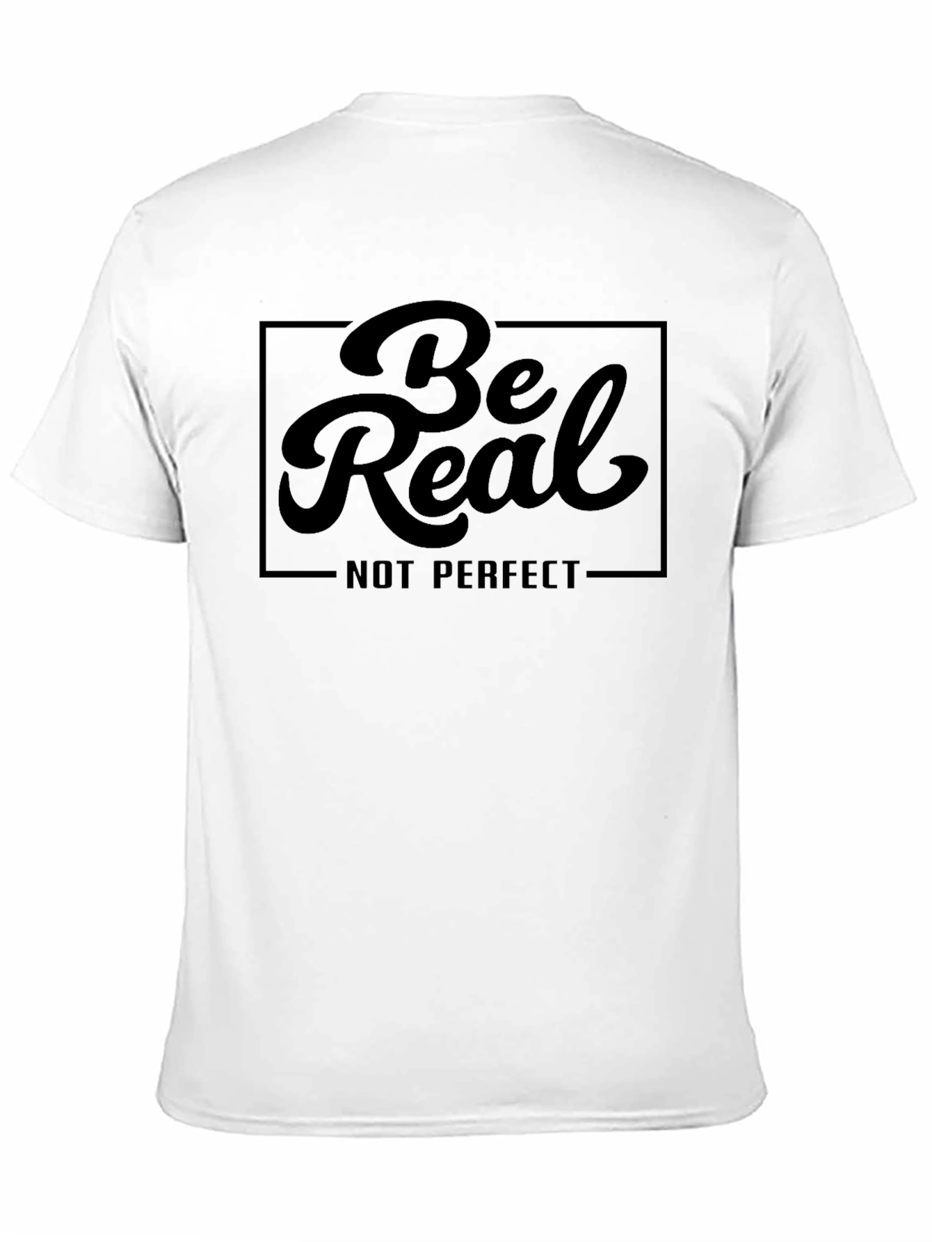 Camiseta Negra Sé Real No Perfecto