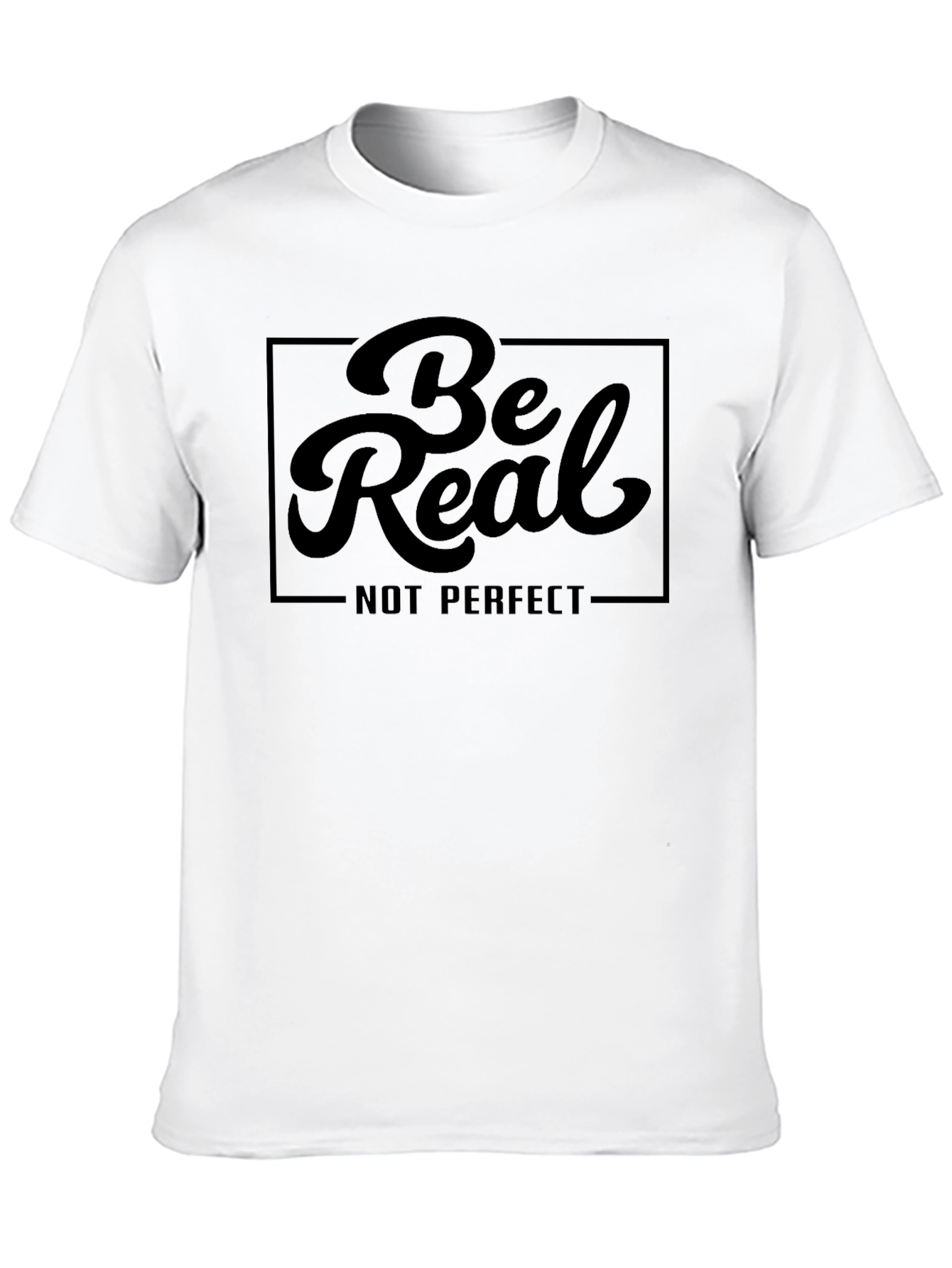 Camiseta Negra Sé Real No Perfecto
