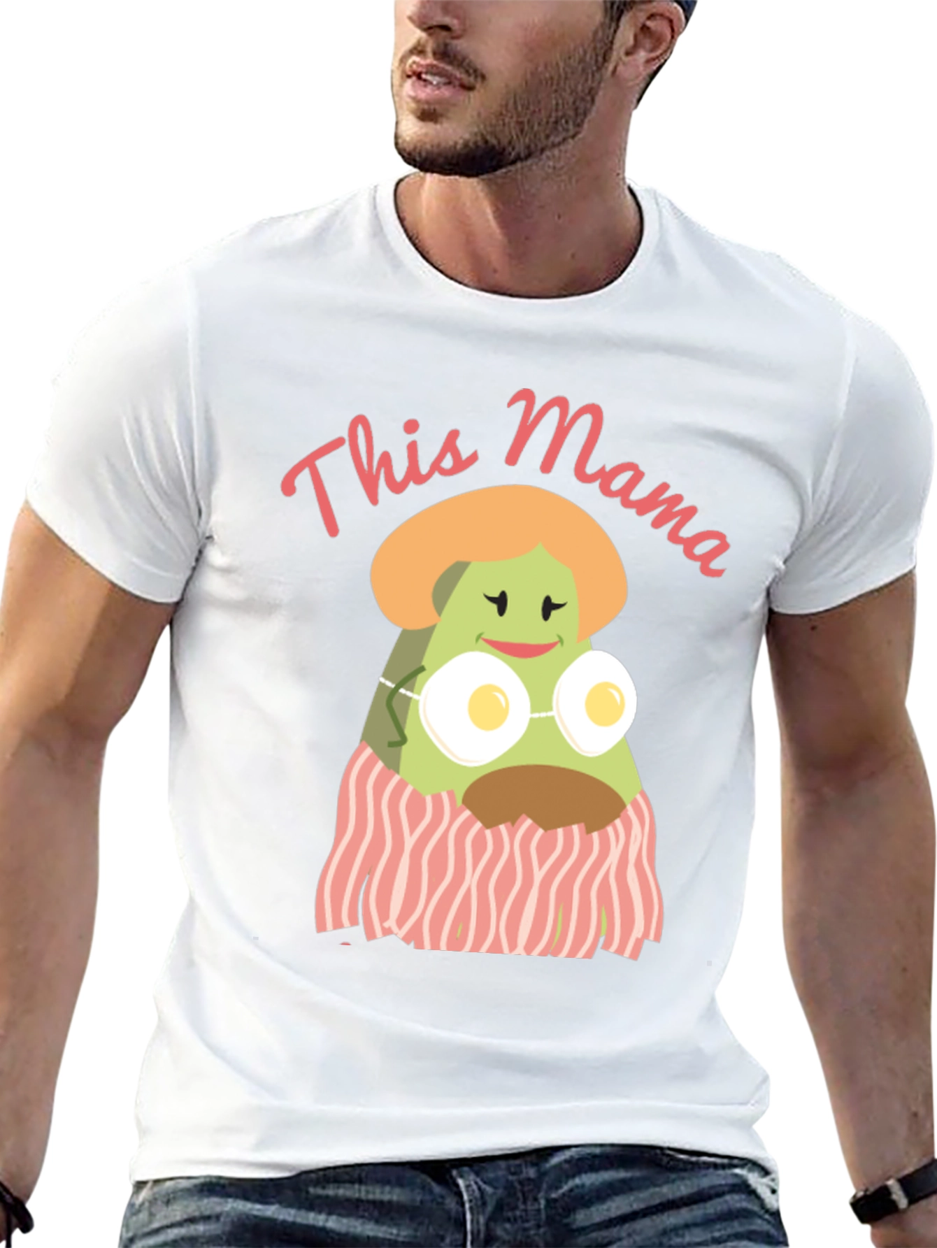 Camiseta Negra Divertida This Mama Avocado