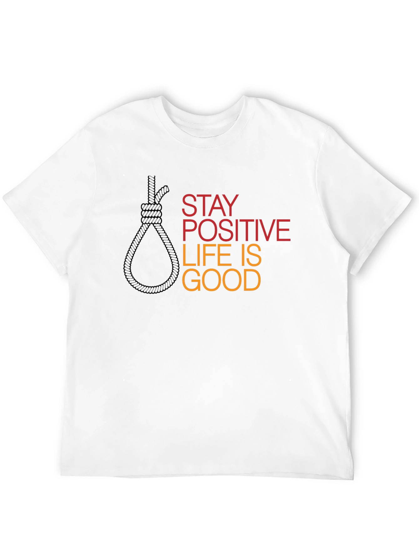 Camiseta Negra Gráfica Stay Positive