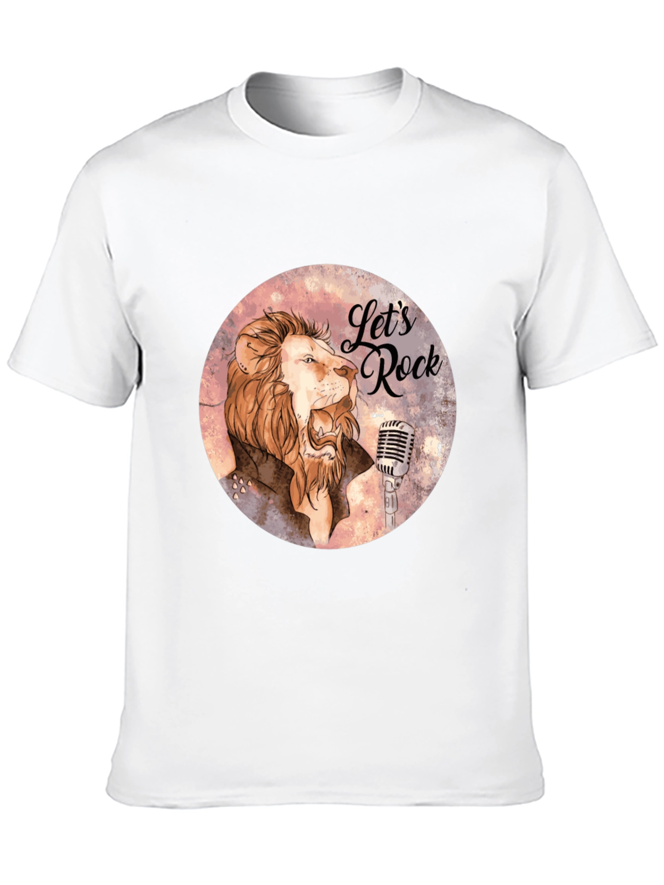 Camiseta Negra Lets Rock con León Cantante