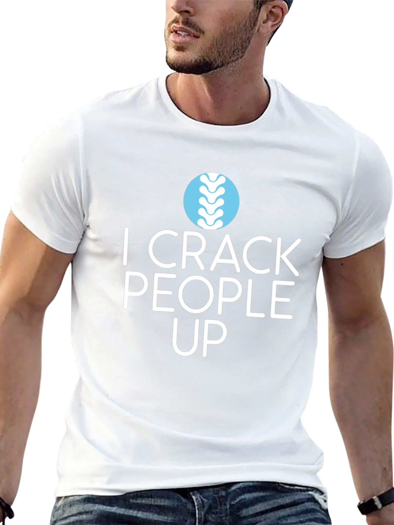 Camiseta Negra: I Crack People Up
