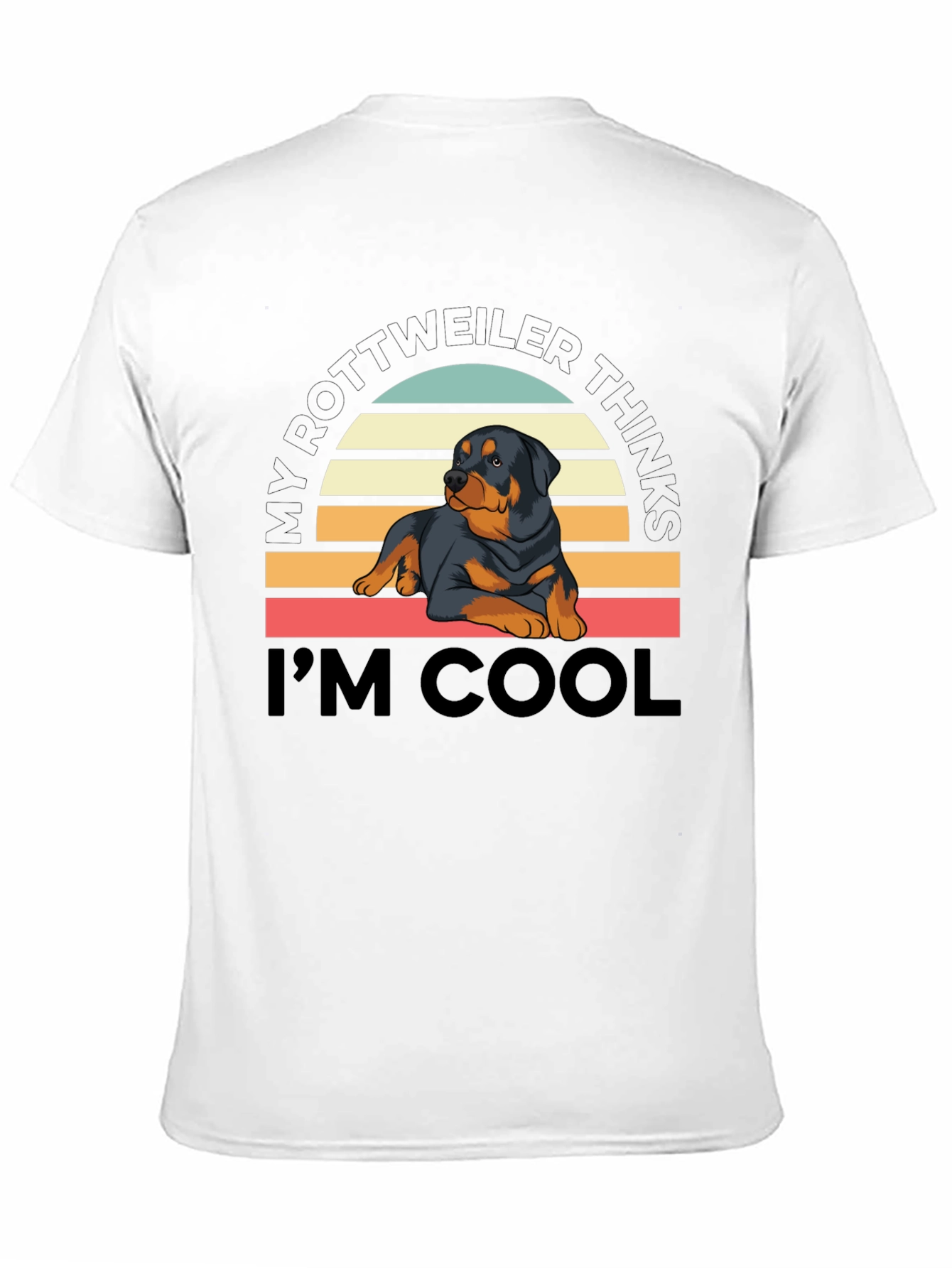 Camiseta Rottweiler Cool con Diseño Retro