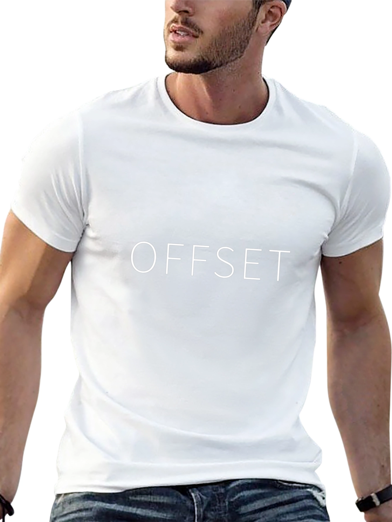 Camiseta Negra OFFSET - Estilo Urbano y Confort
