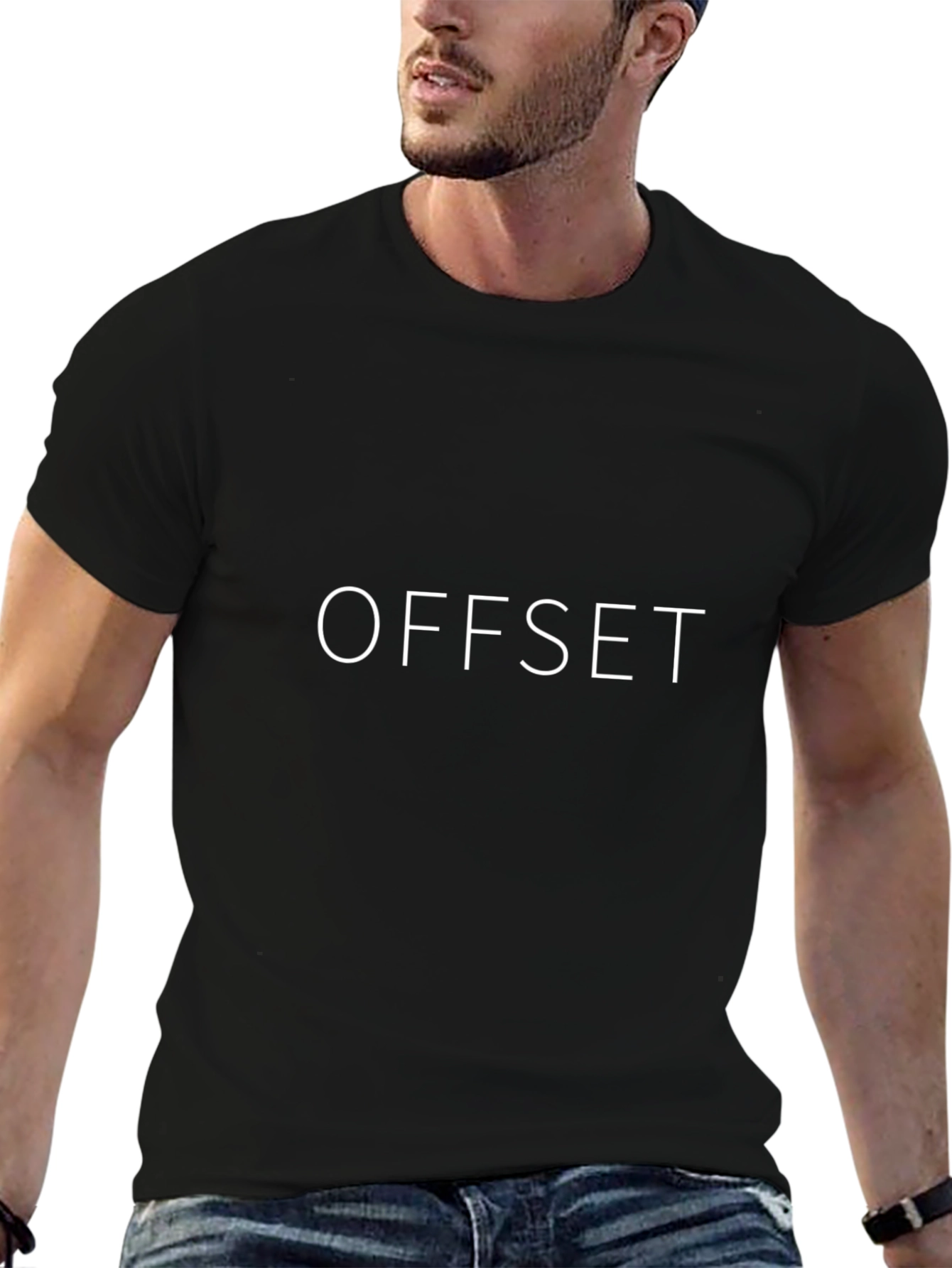 Camiseta Negra OFFSET - Estilo Urbano y Confort