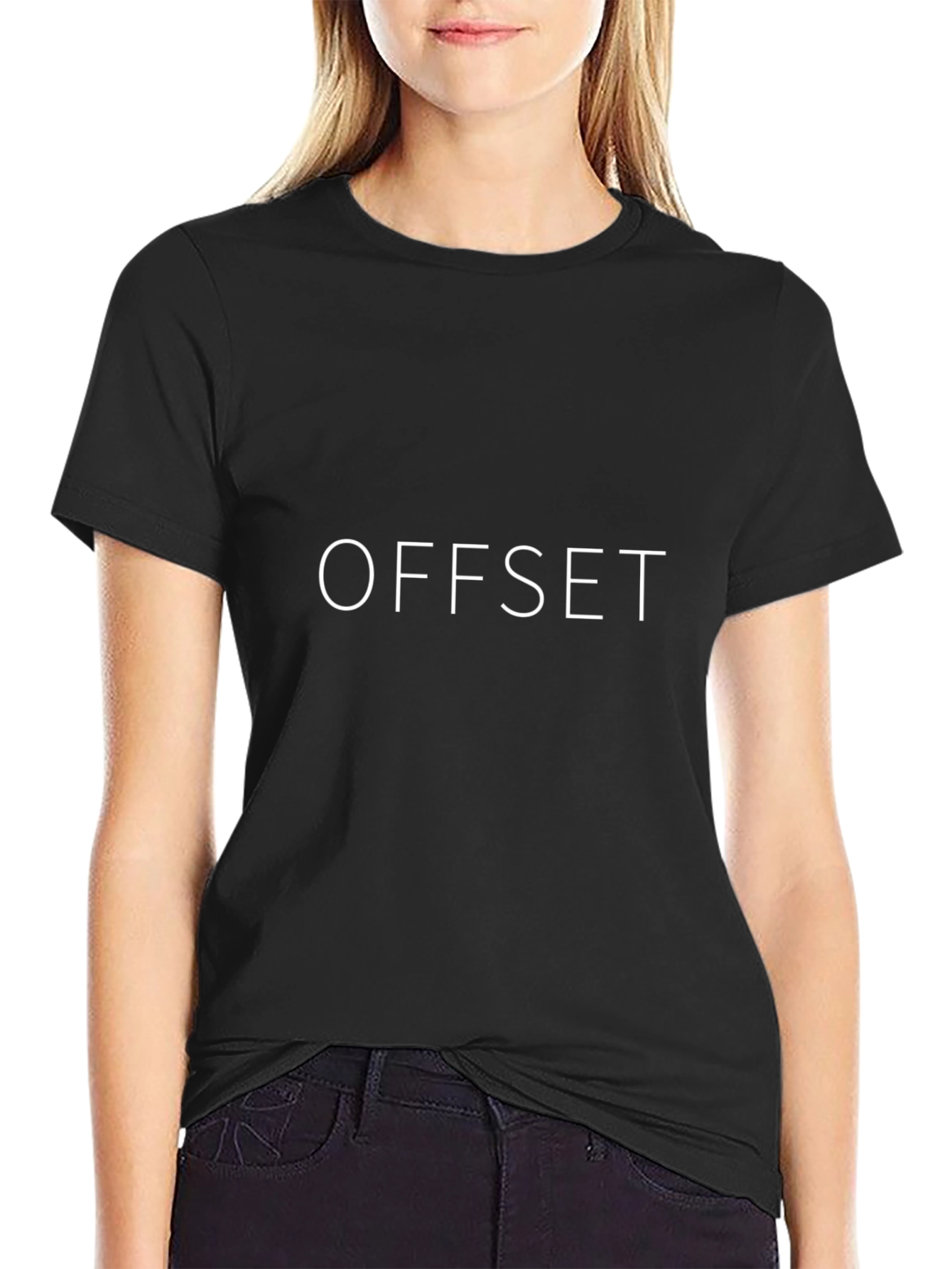 Camiseta Negra OFFSET - Estilo Urbano y Confort