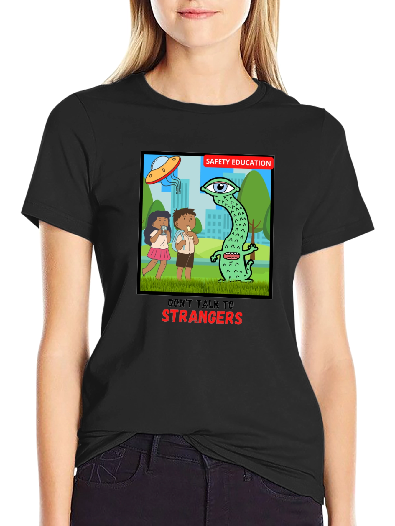 Camiseta Negra: Seguridad para Niños