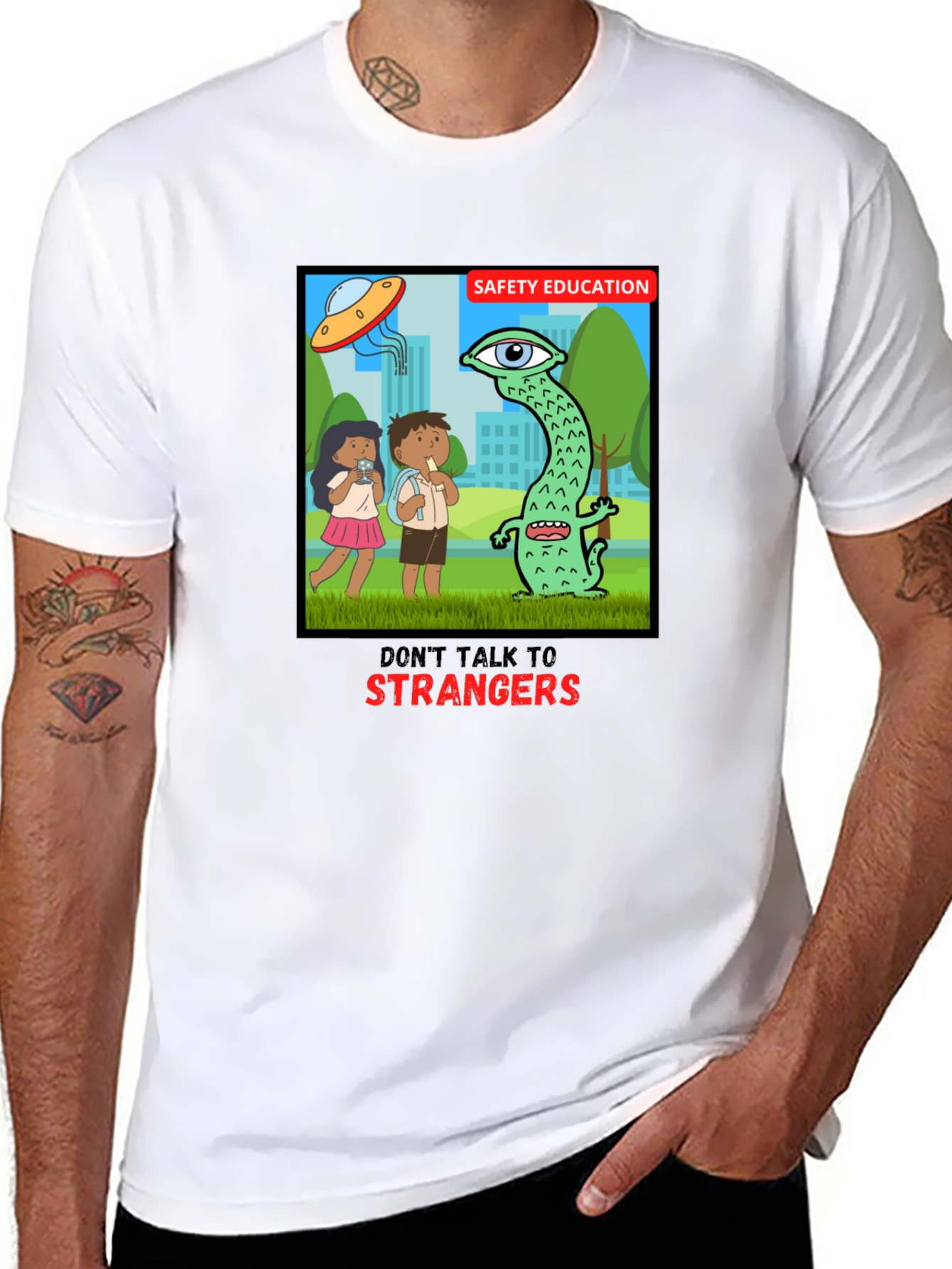 Camiseta Negra: Seguridad para Niños