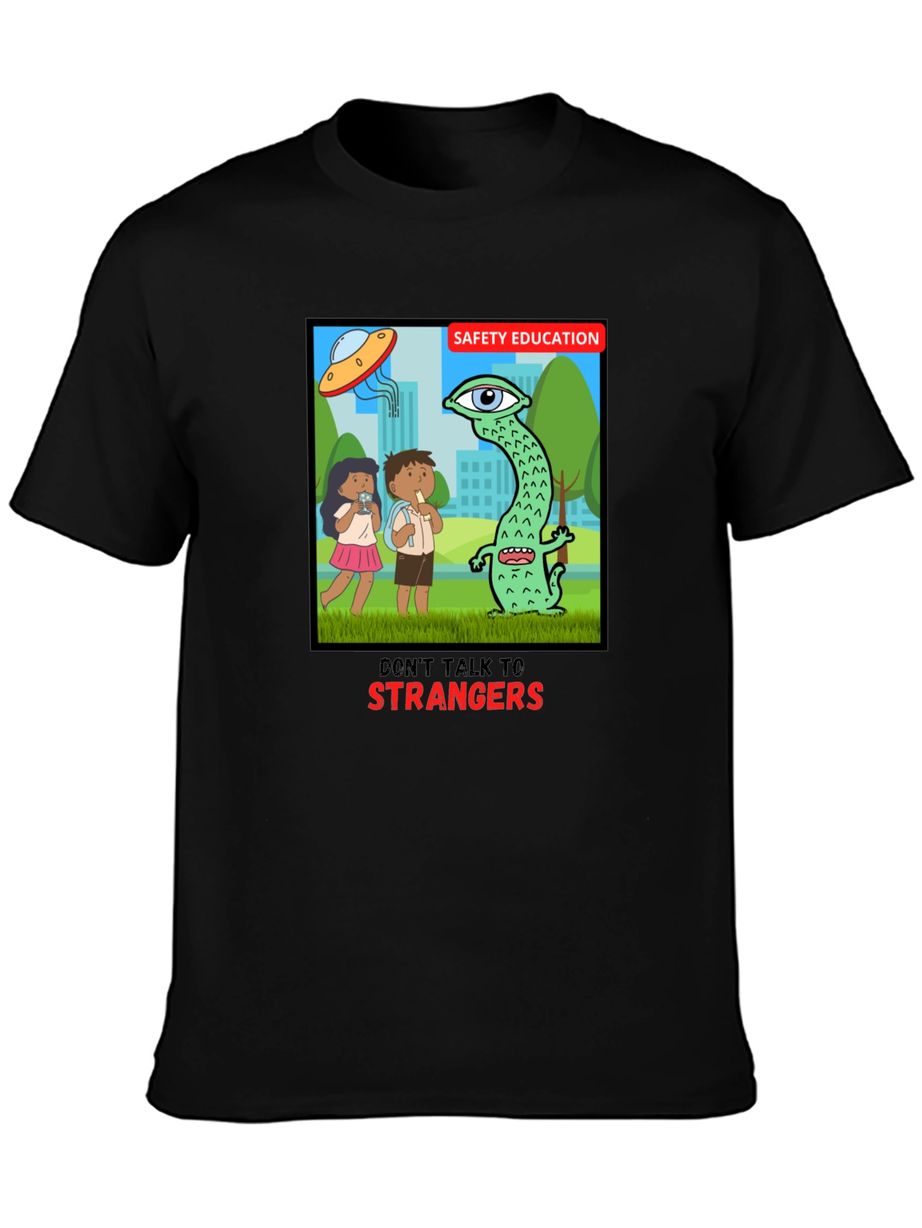 Camiseta Negra: Seguridad para Niños