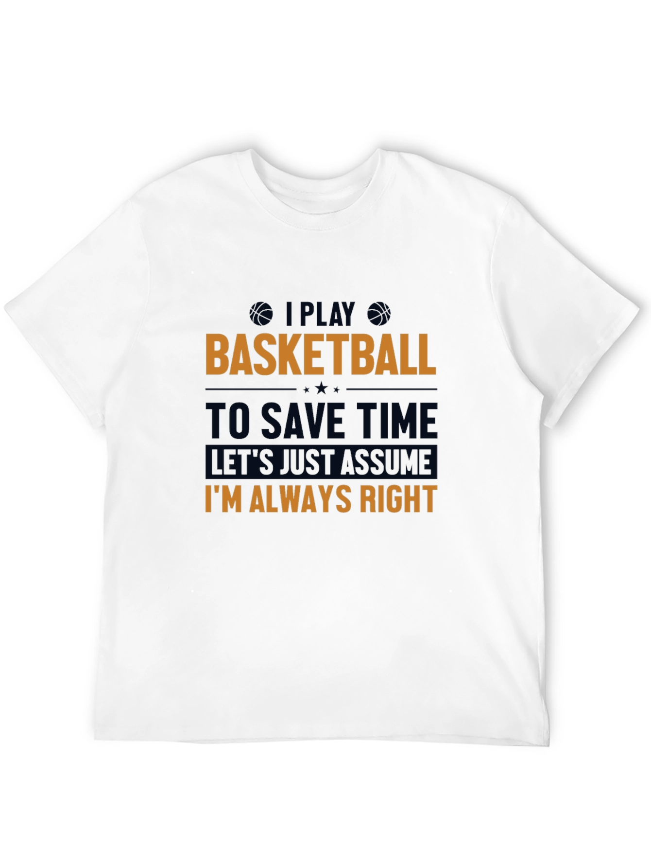 Camiseta Negra con Estampado de Baloncesto para Hombre