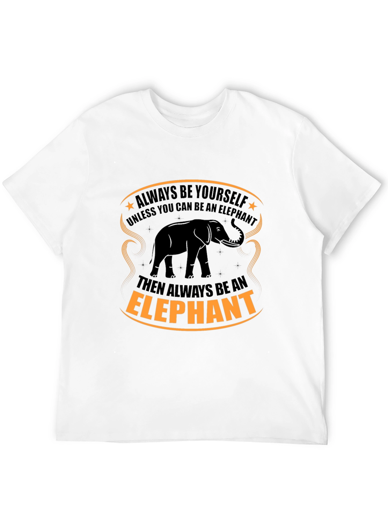 Camiseta Negra con Diseño de Elefante