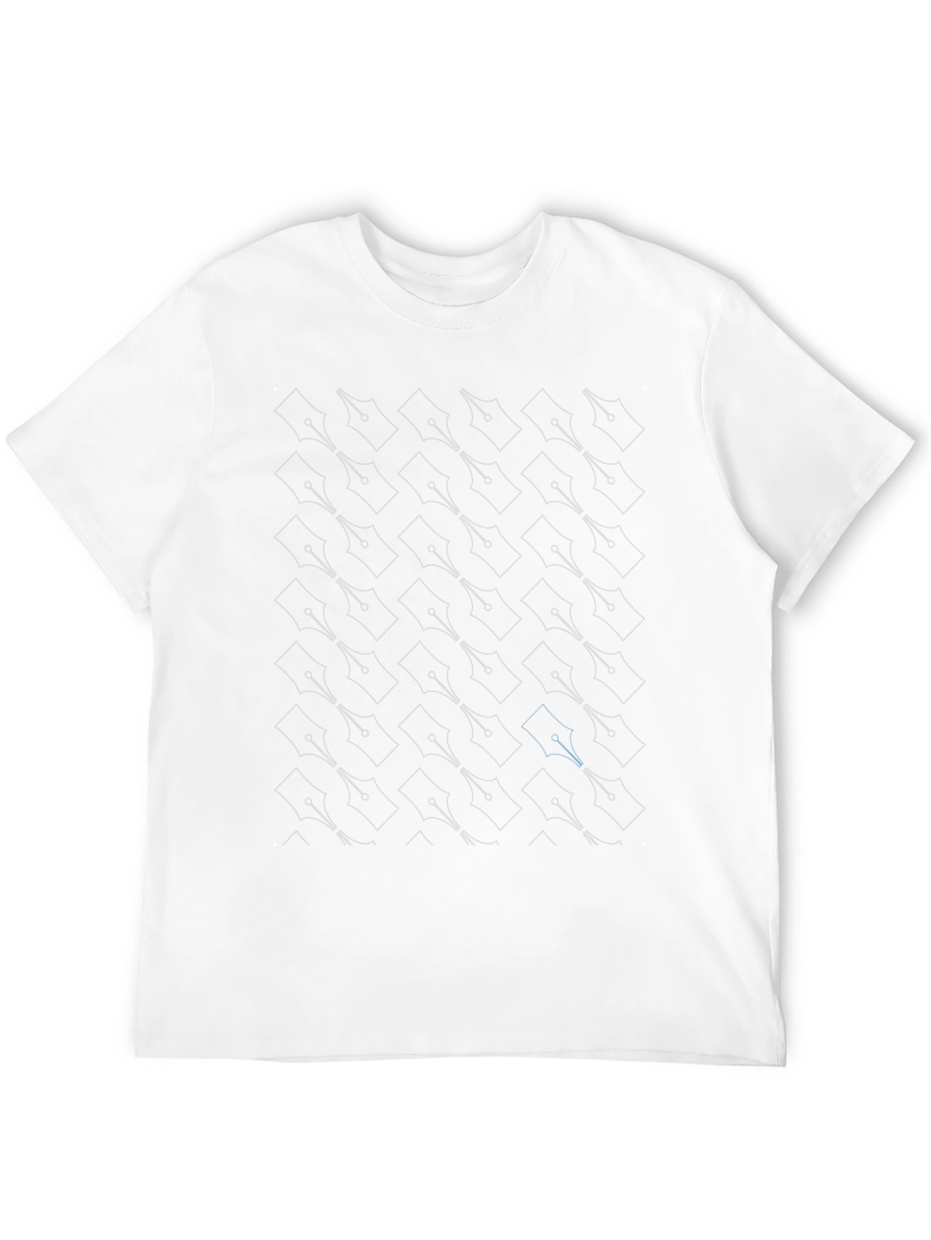 Camiseta Negra Diseño Plumas Estilográficas para Escritores