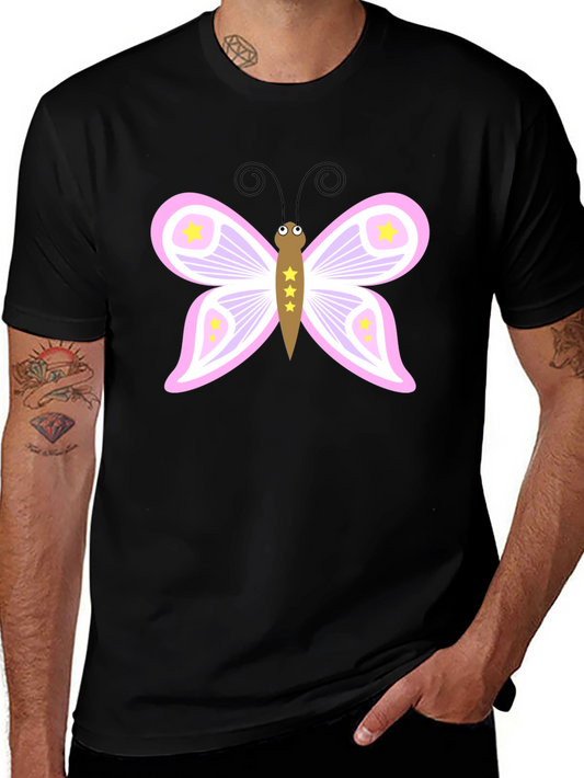 Camiseta Negra con Mariposa Estrellada