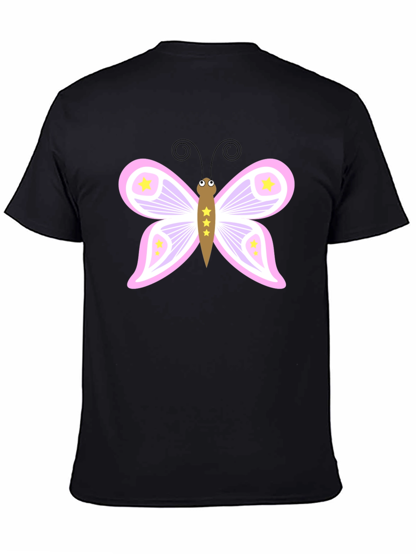 Camiseta Negra con Mariposa Estrellada