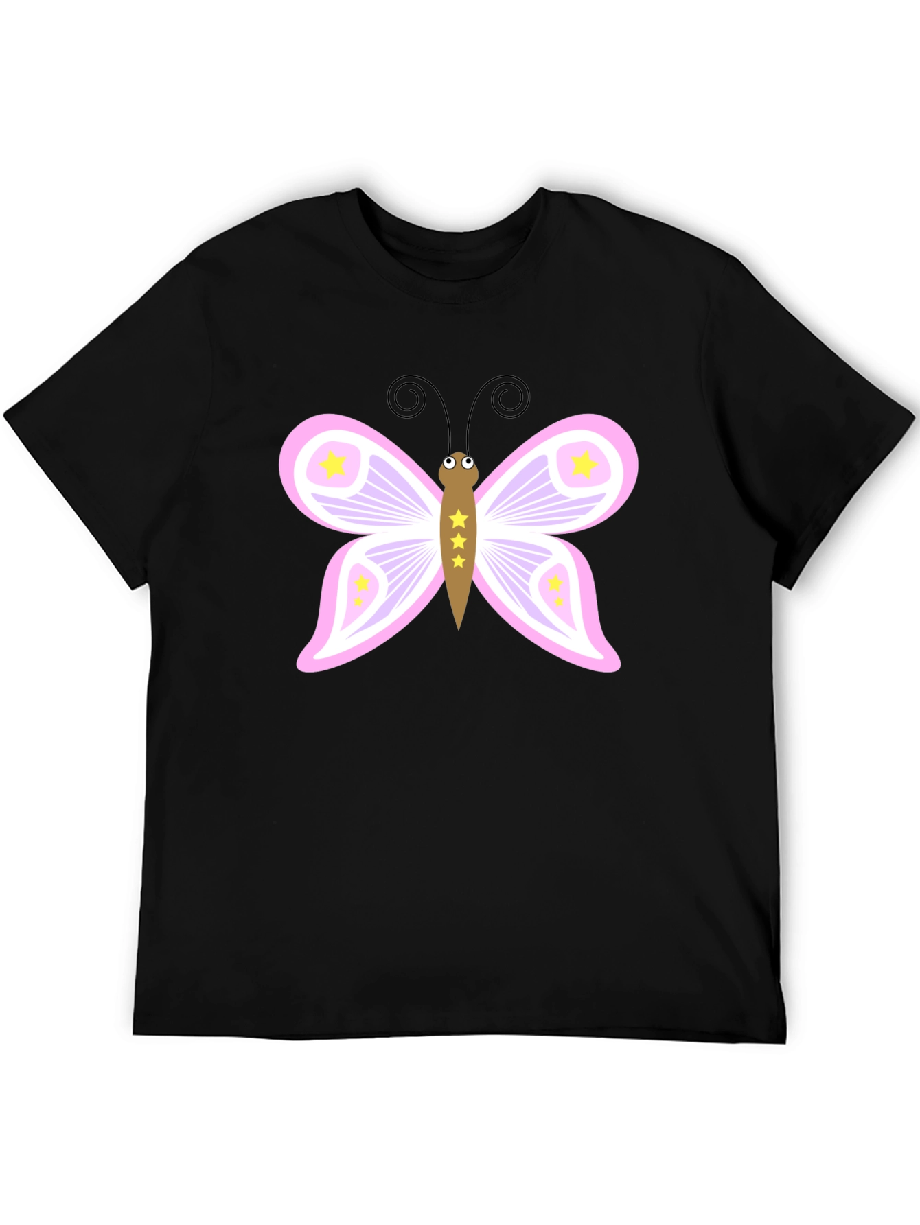 Camiseta Negra con Mariposa Estrellada