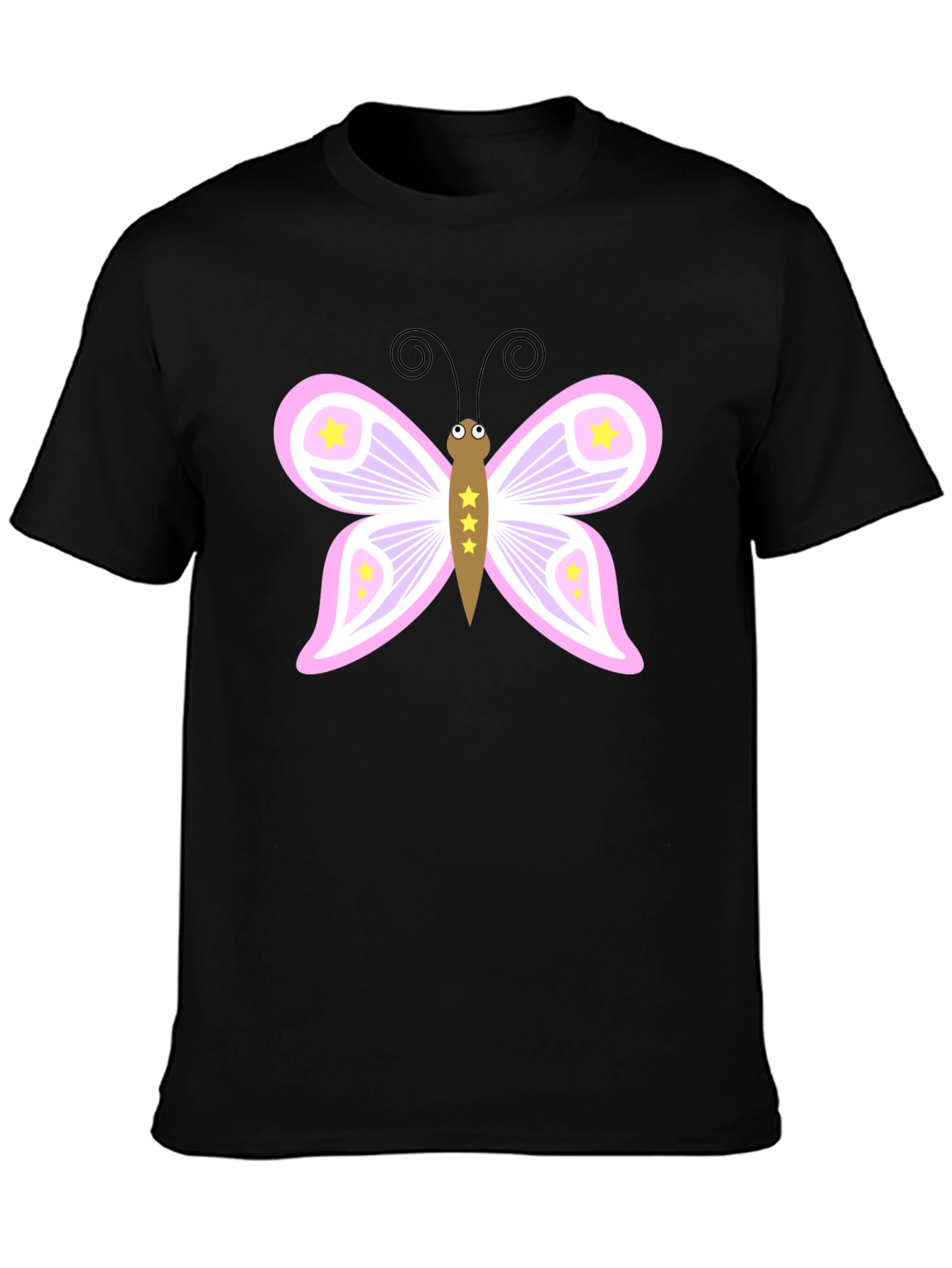 Camiseta Negra con Mariposa Estrellada