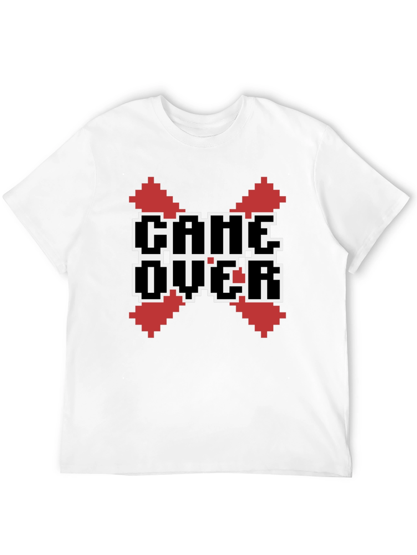 Camiseta Negra Game Over Pixel Art