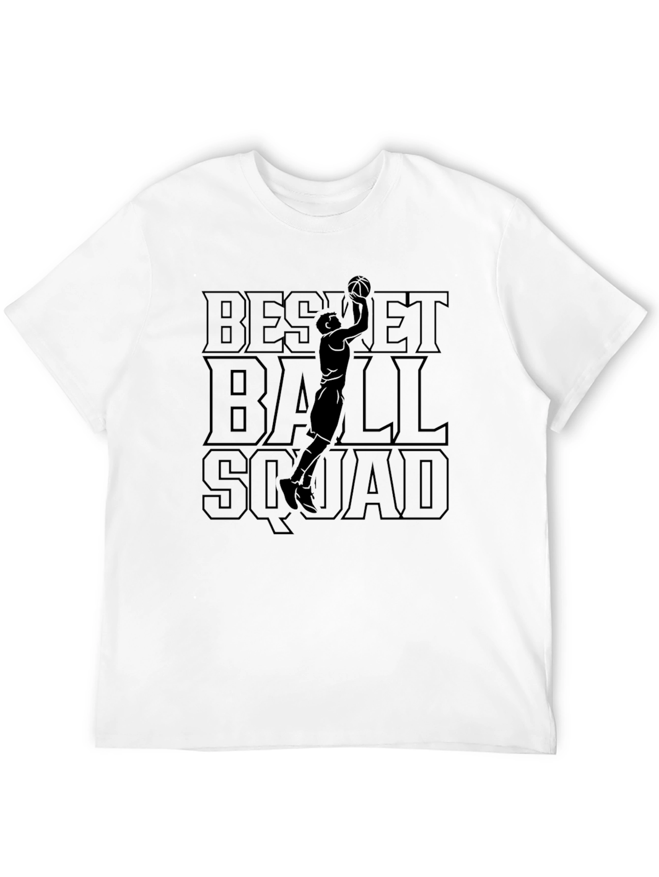 Camiseta Negra Deportiva: Basket Ball Squad