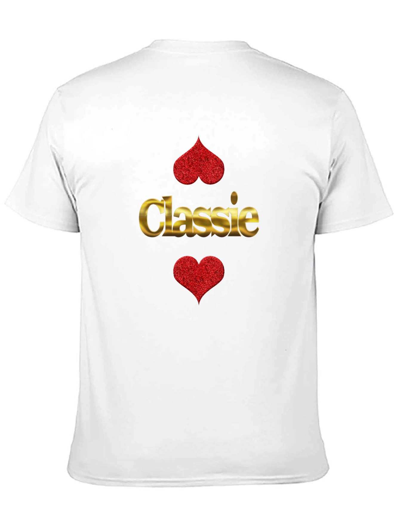 Camiseta Negra Clássica Corazón Brillante