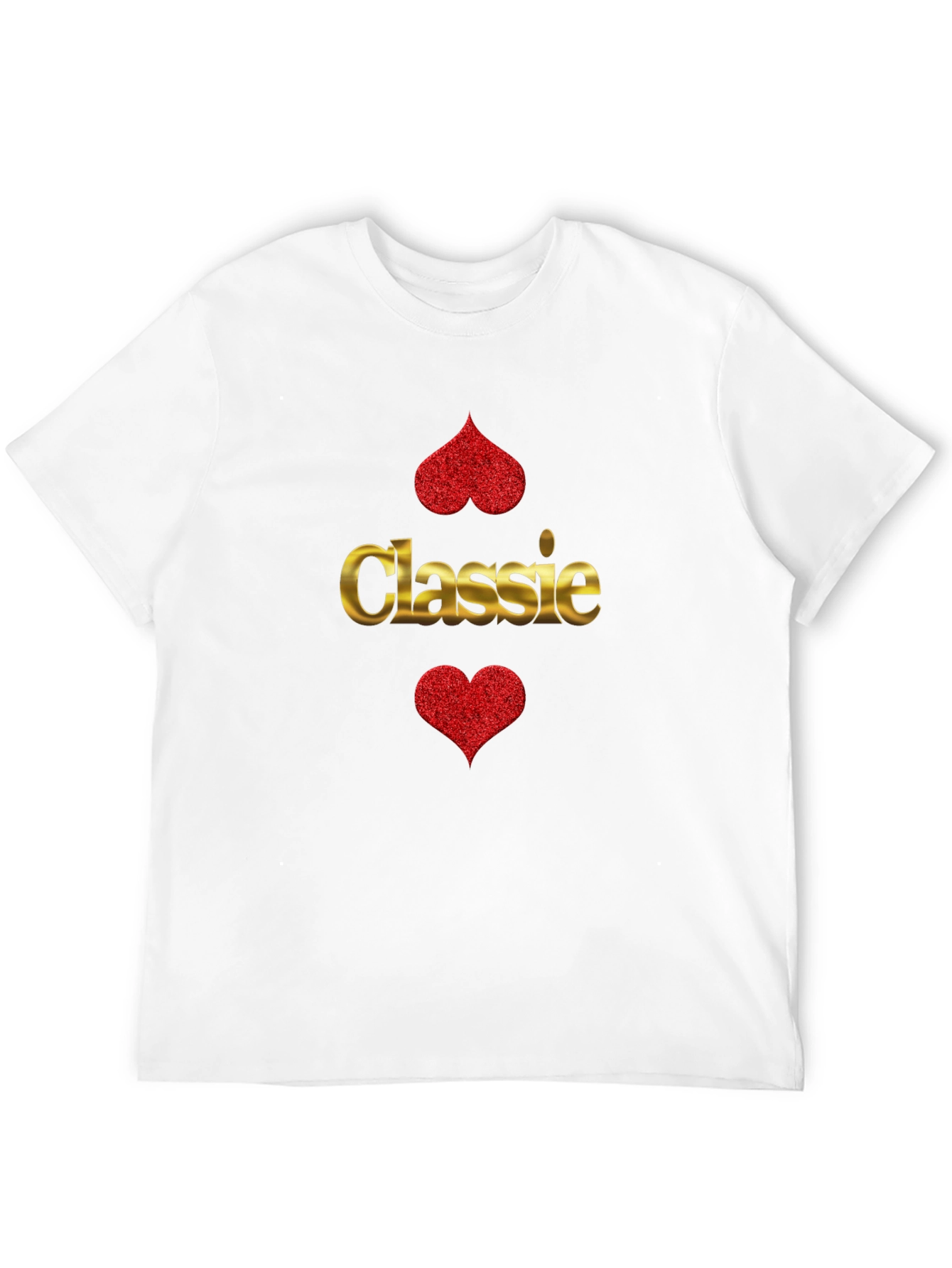 Camiseta Negra Clássica Corazón Brillante