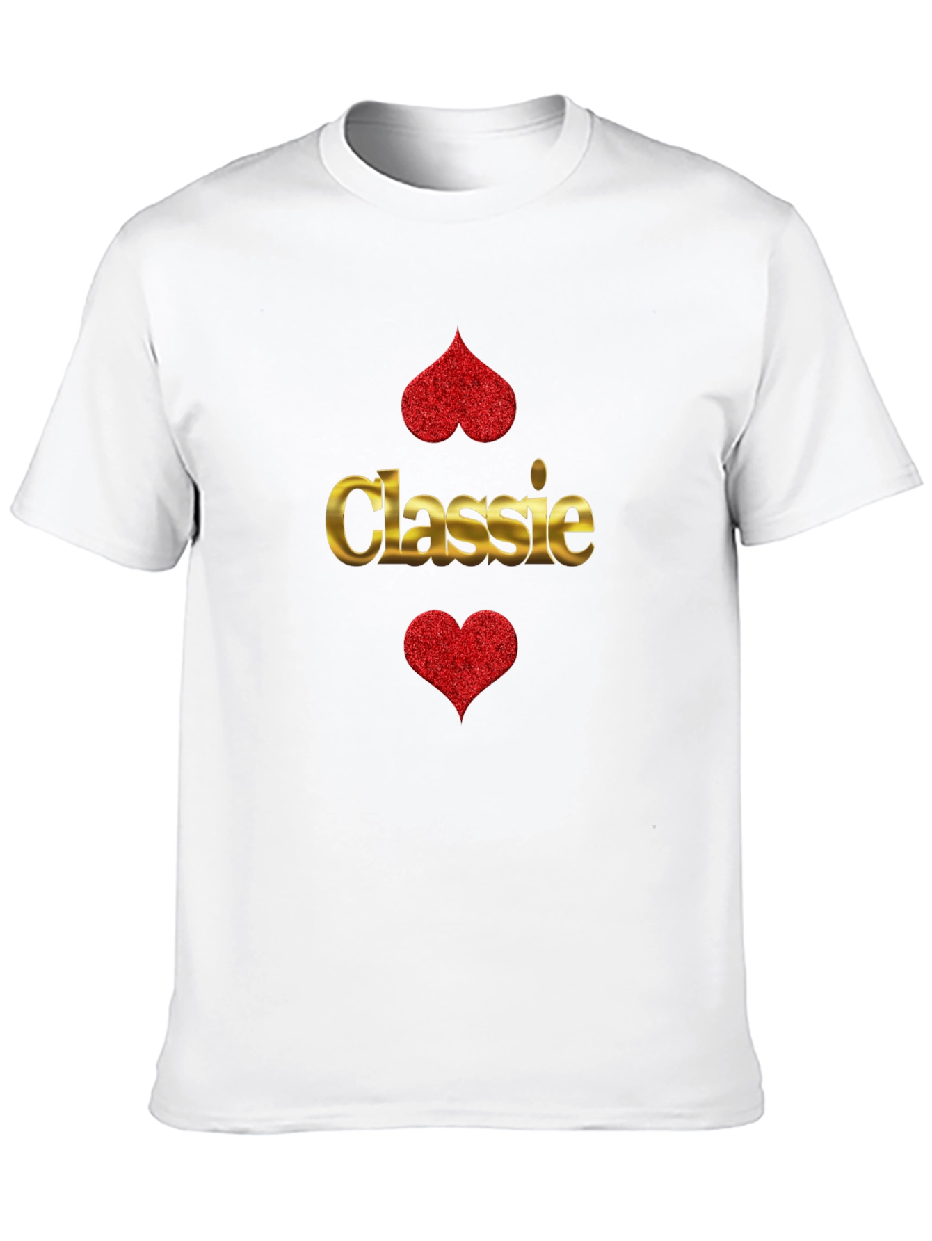 Camiseta Negra Clássica Corazón Brillante