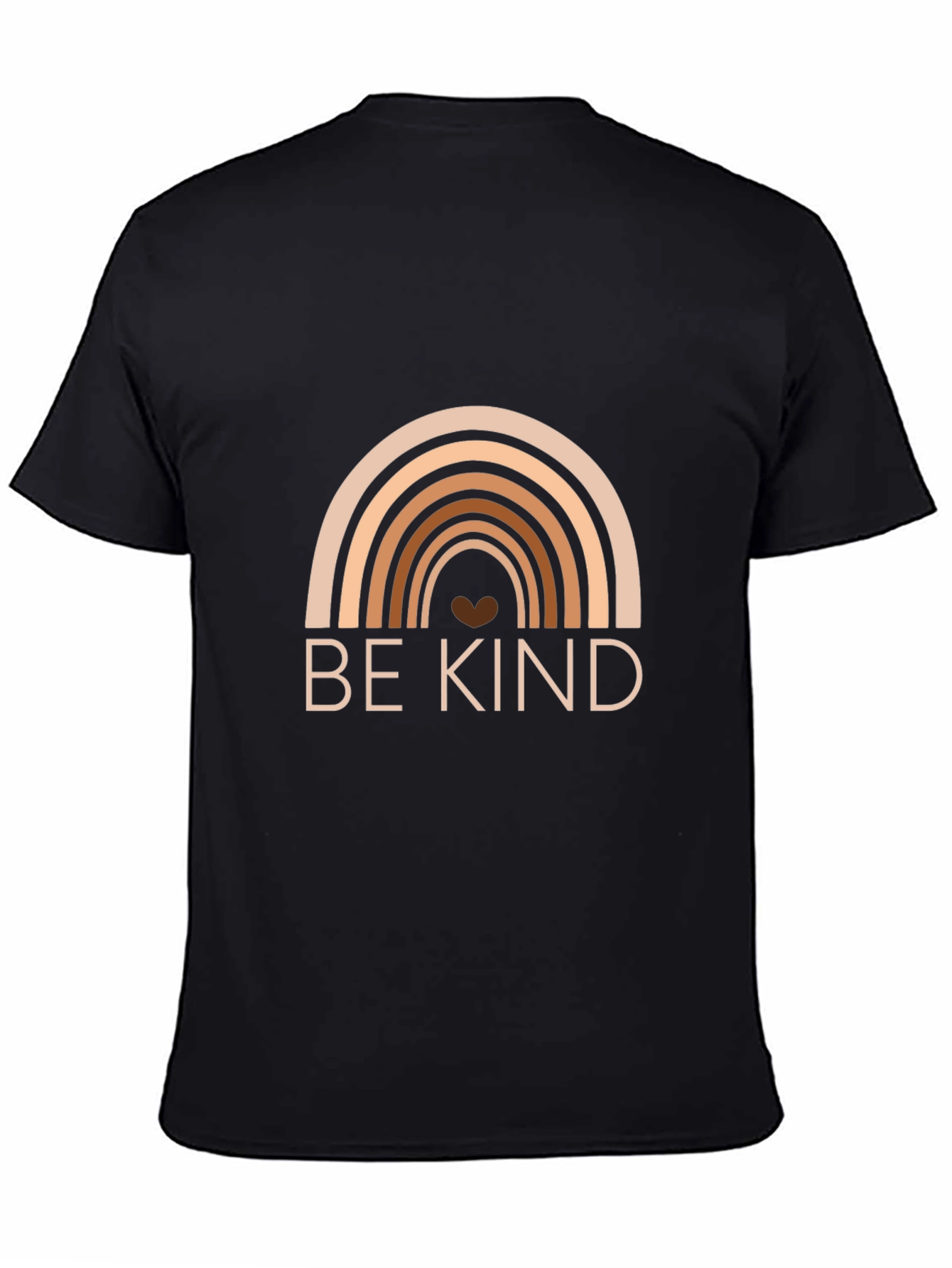 Camiseta Negra Sé amable con Arcoíris