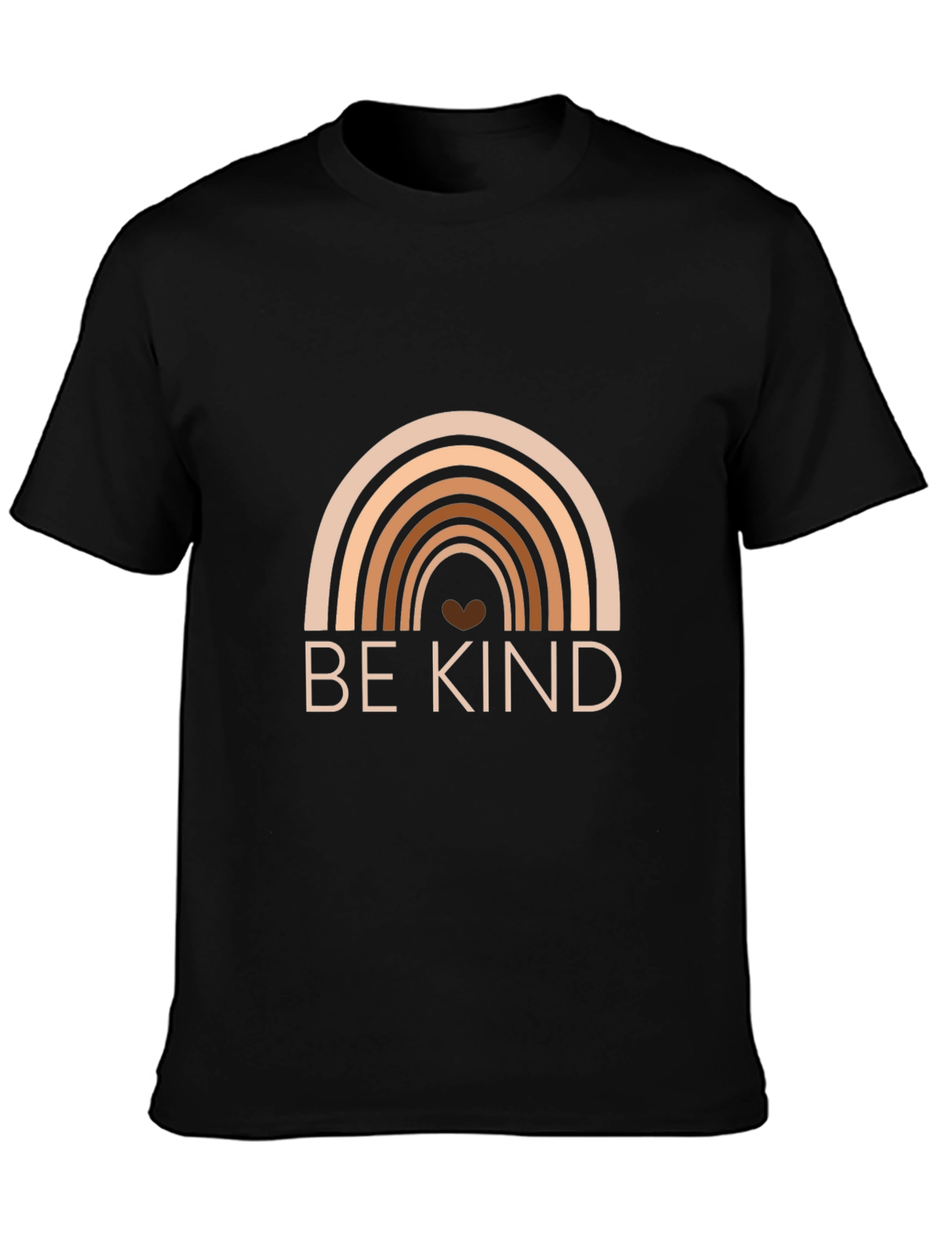 Camiseta Negra Sé amable con Arcoíris