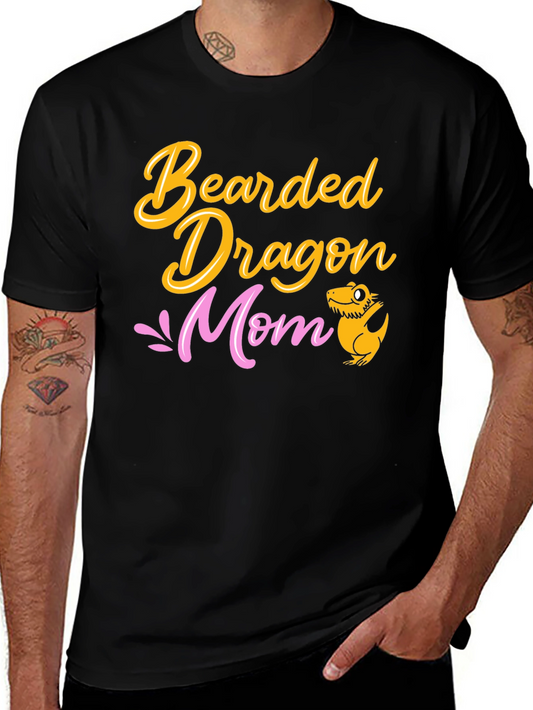 Camiseta Negra Mamá Dragón Barbudo