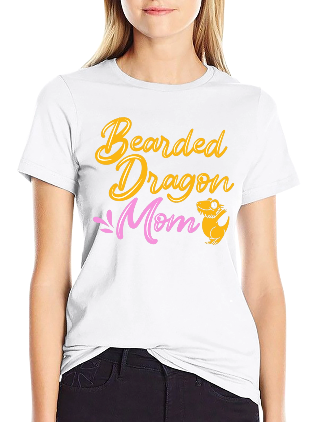 Camiseta Negra Mamá Dragón Barbudo