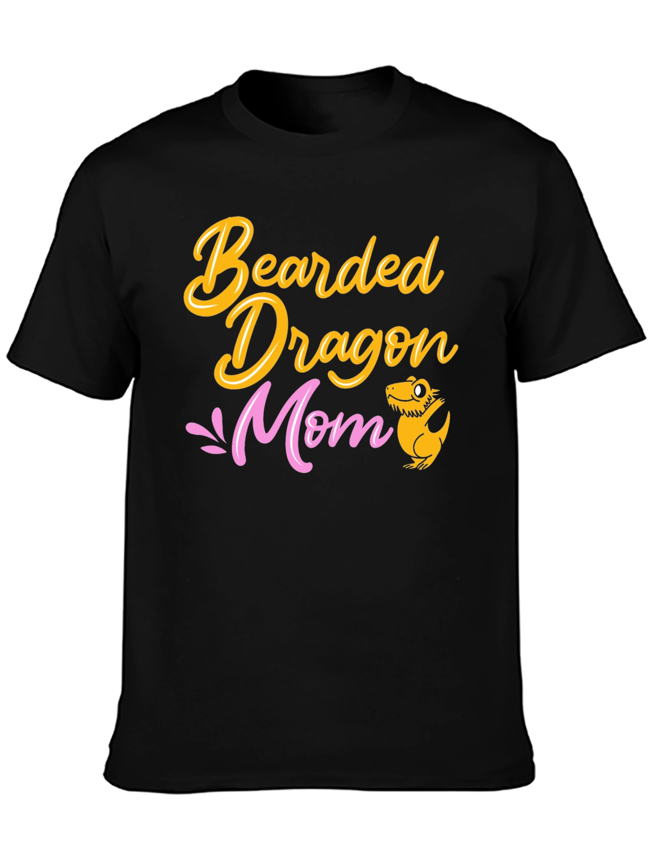 Camiseta Negra Mamá Dragón Barbudo