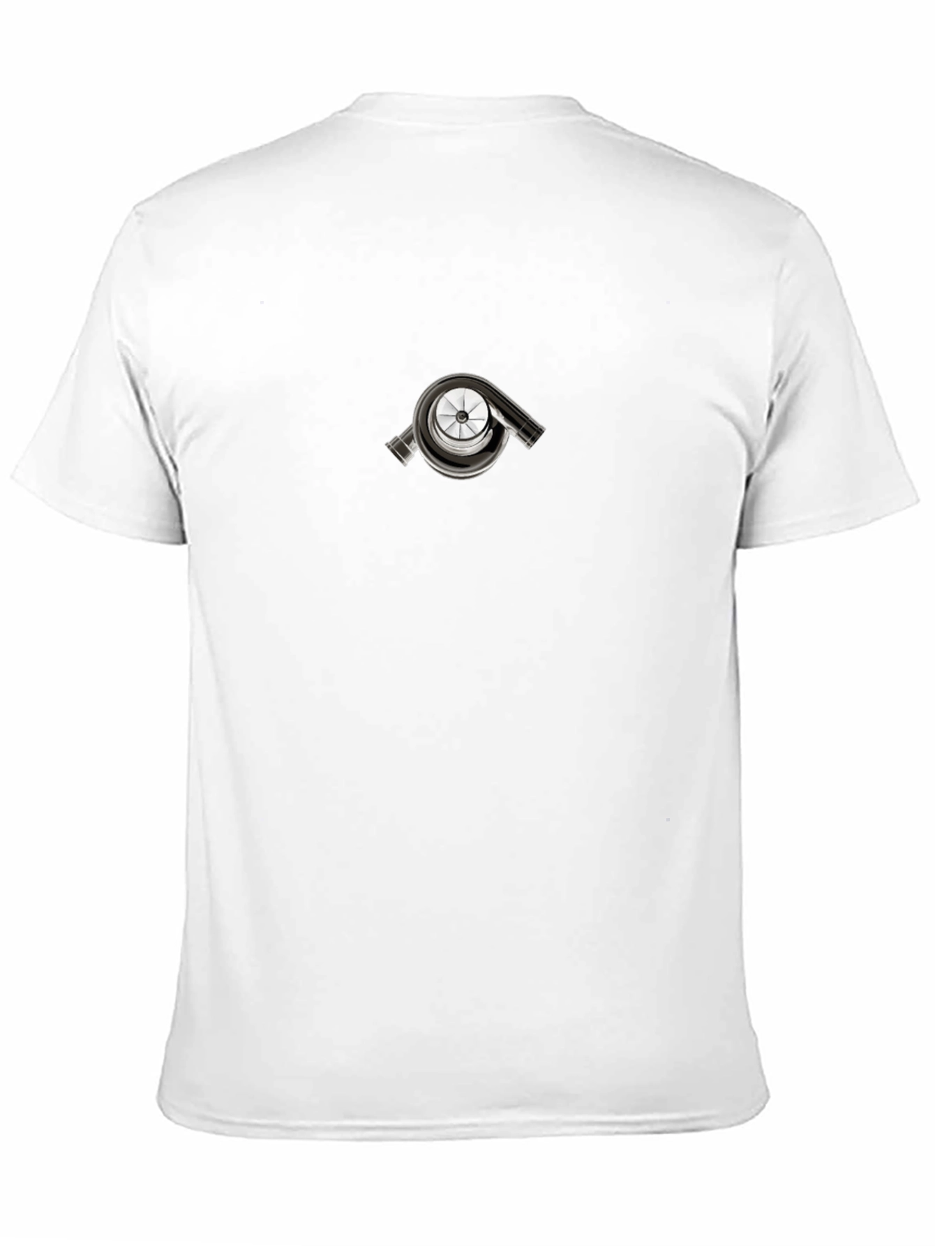 Camiseta Negra con Diseño de Turbo Elegante