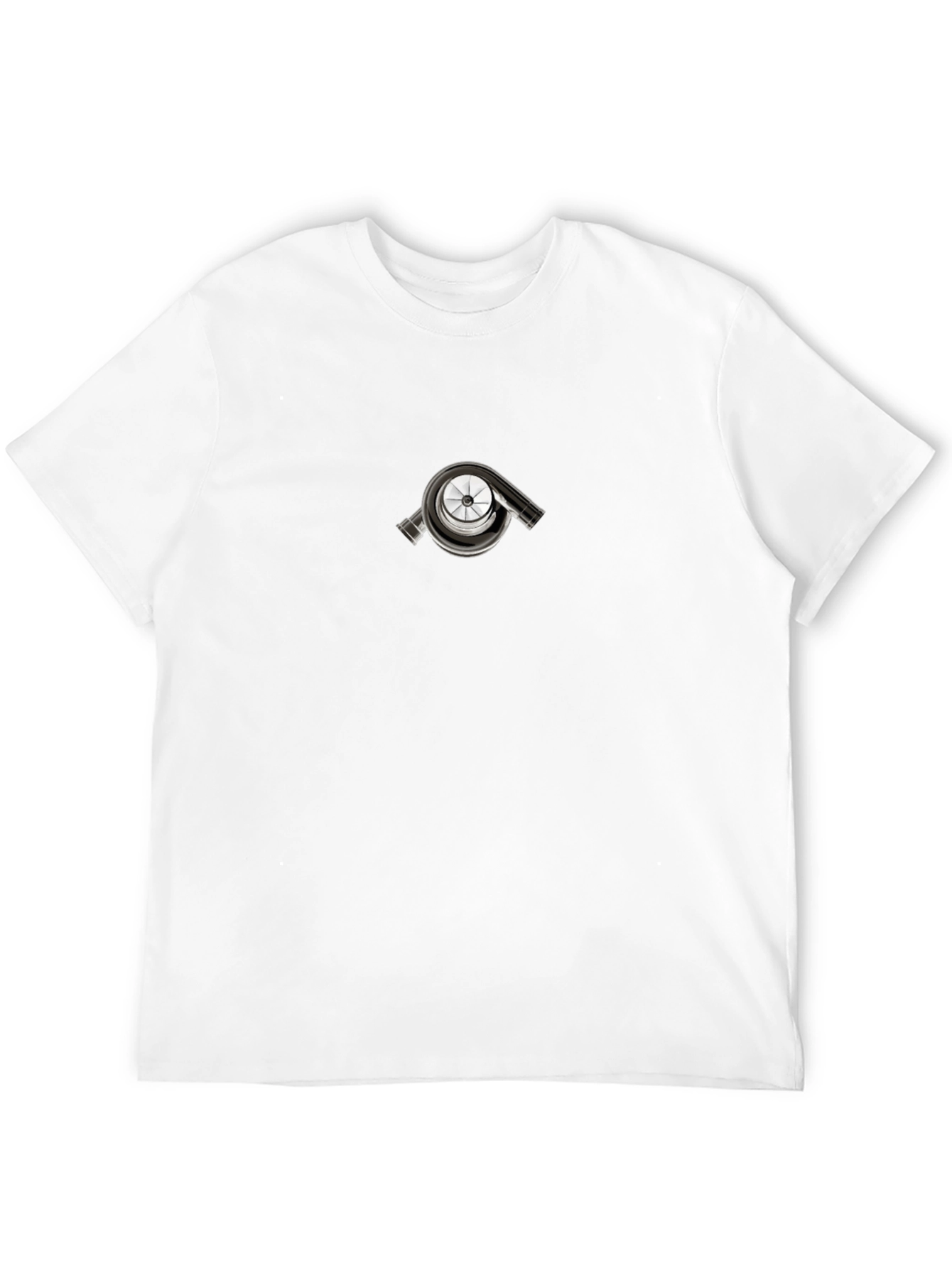 Camiseta Negra con Diseño de Turbo Elegante