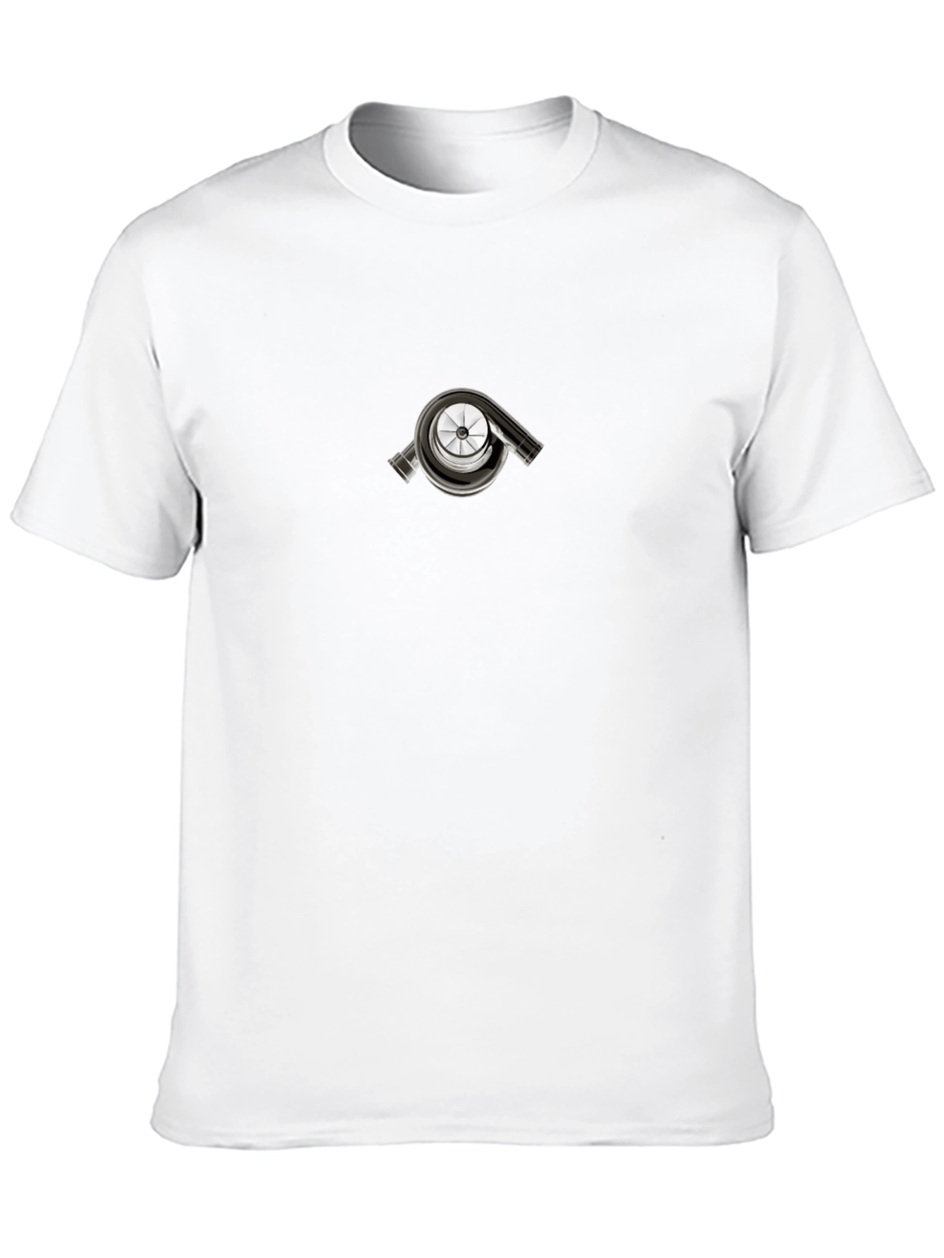 Camiseta Negra con Diseño de Turbo Elegante