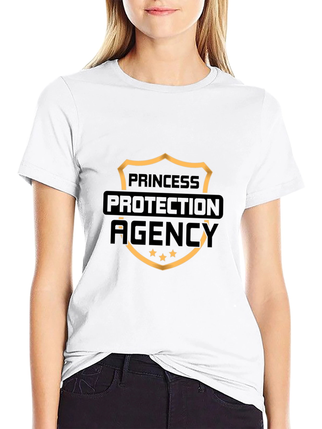 Camiseta Negra Agencia Protección Princesas