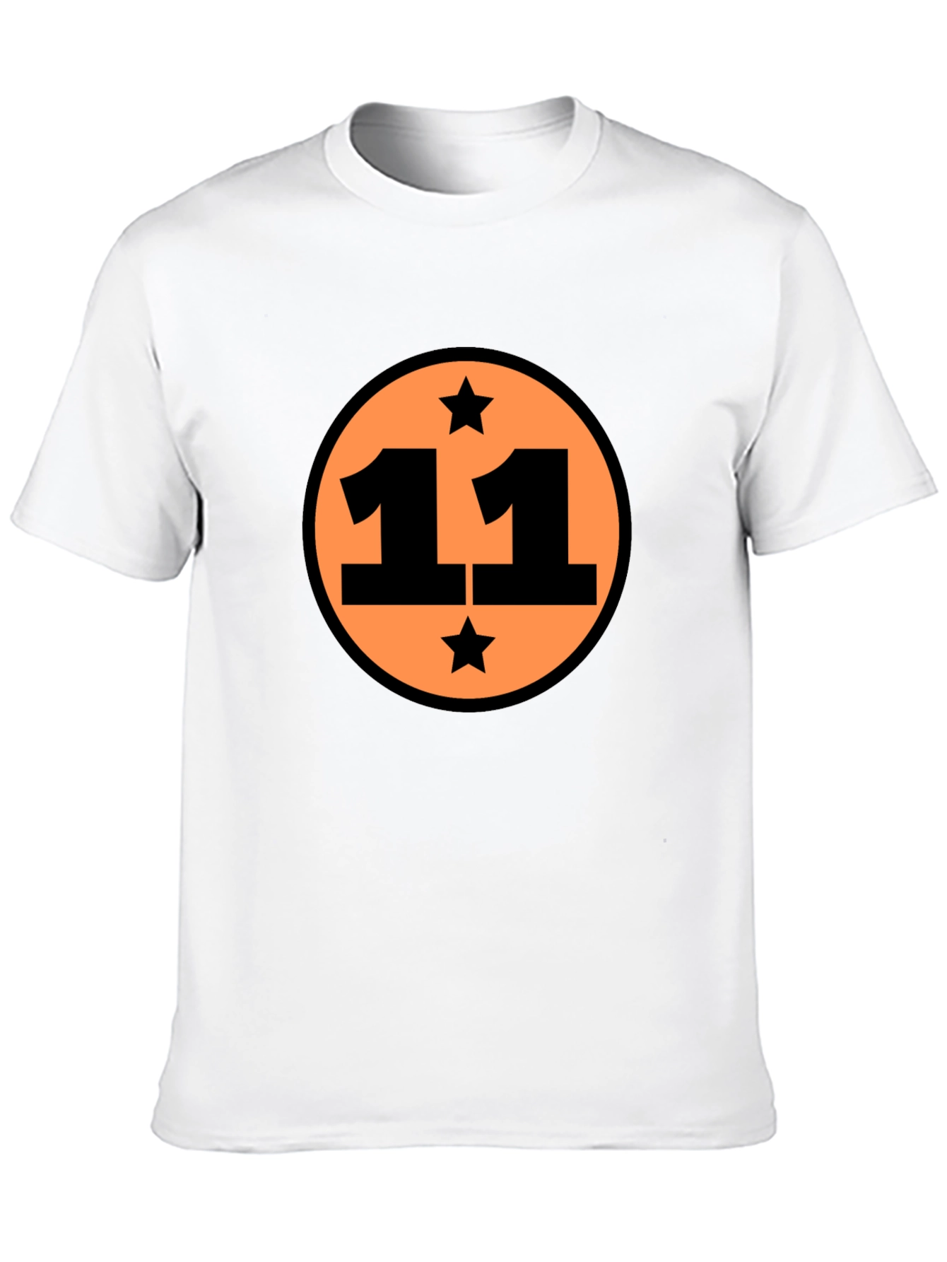 Camiseta Negra Número 11 con Estrellas