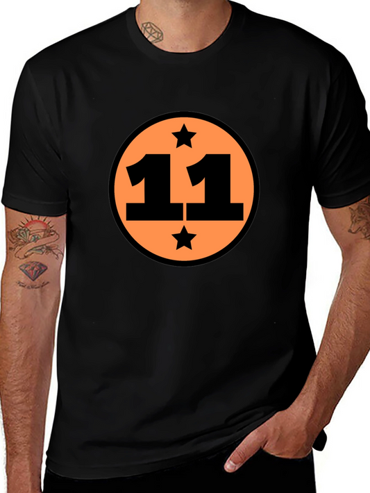 Camiseta Negra Número 11 con Estrellas