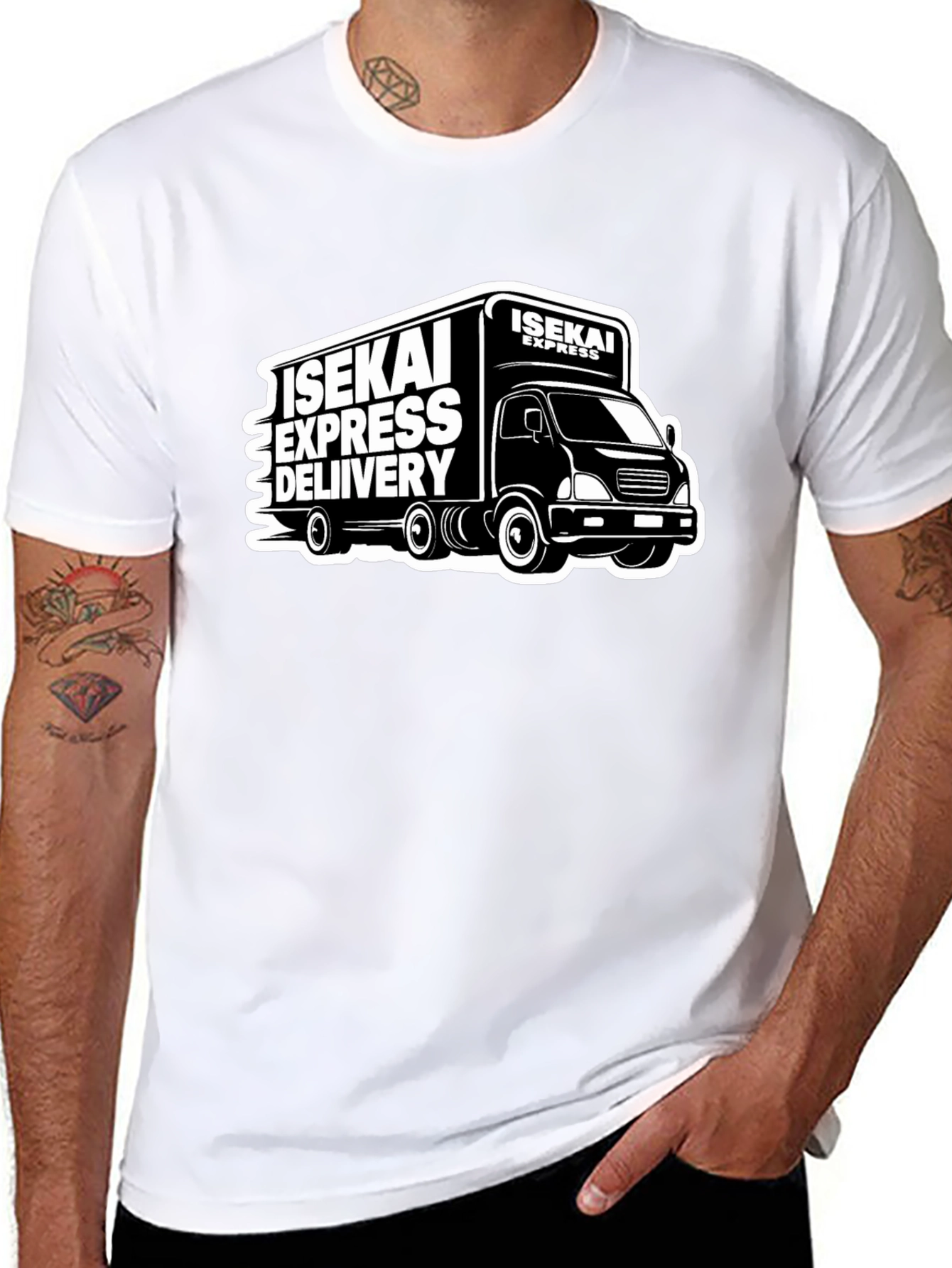 Camiseta Negra Isekai Express Delivery