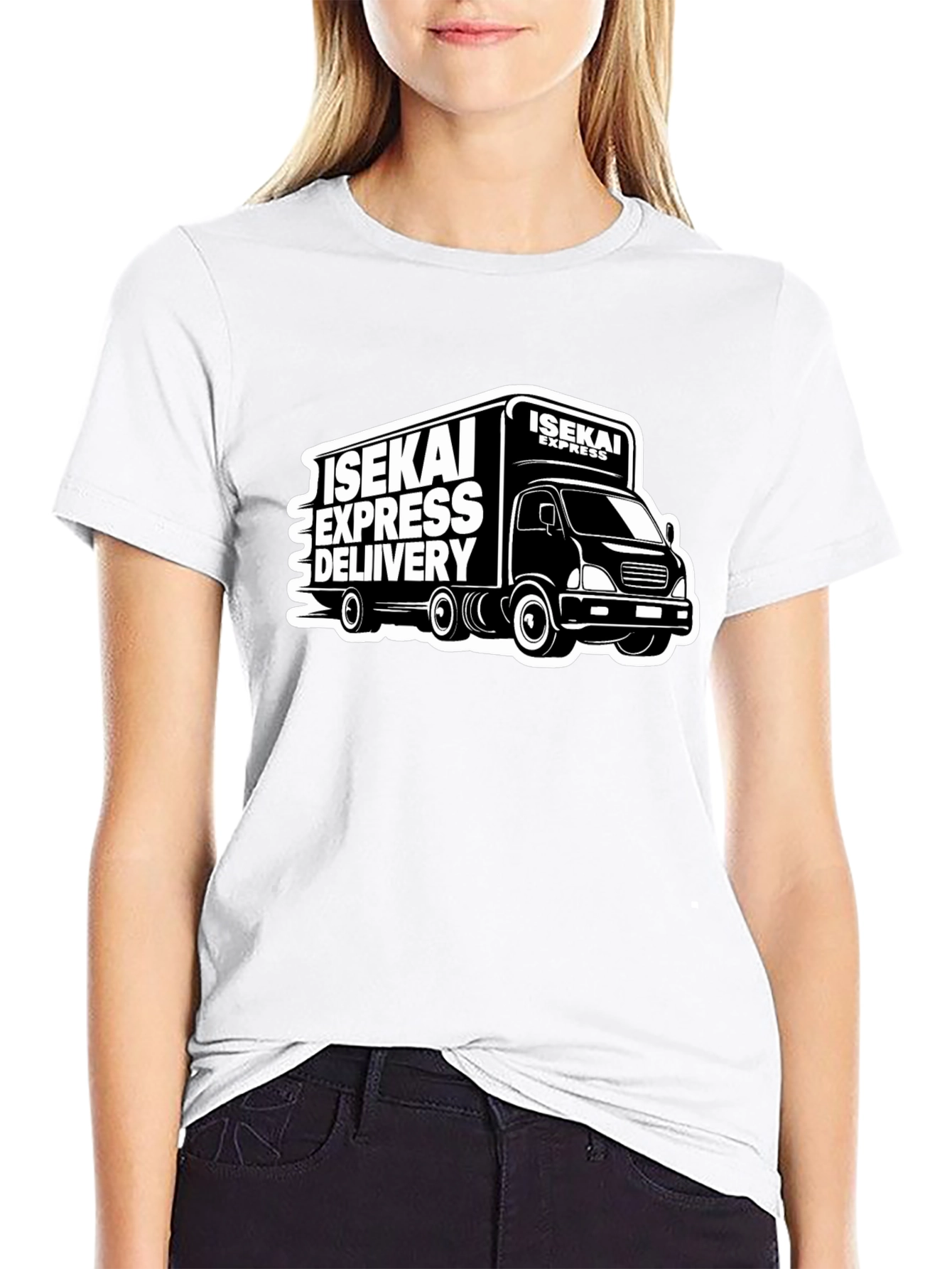 Camiseta Negra Isekai Express Delivery