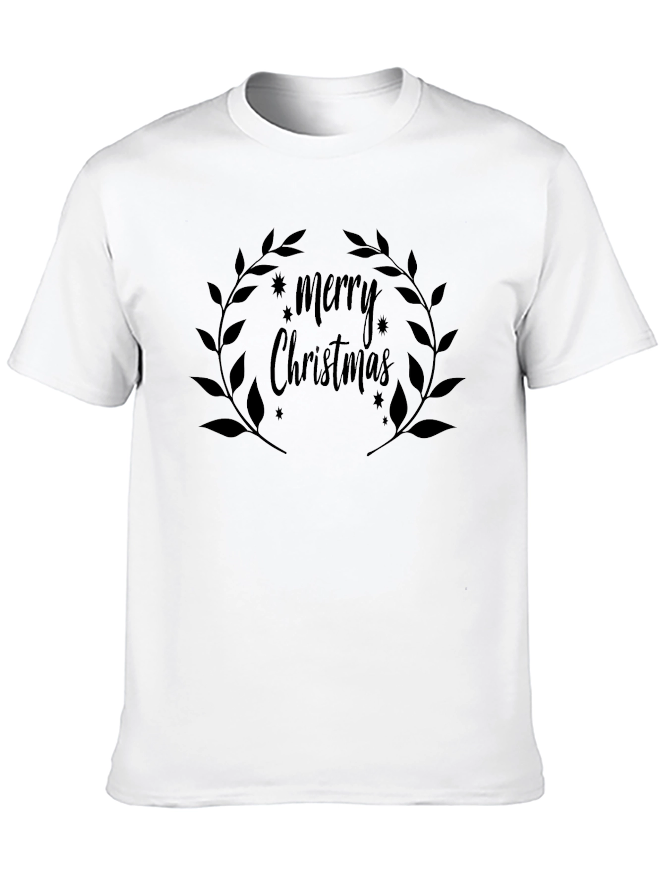 Camiseta Negra Navideña Merry Christmas