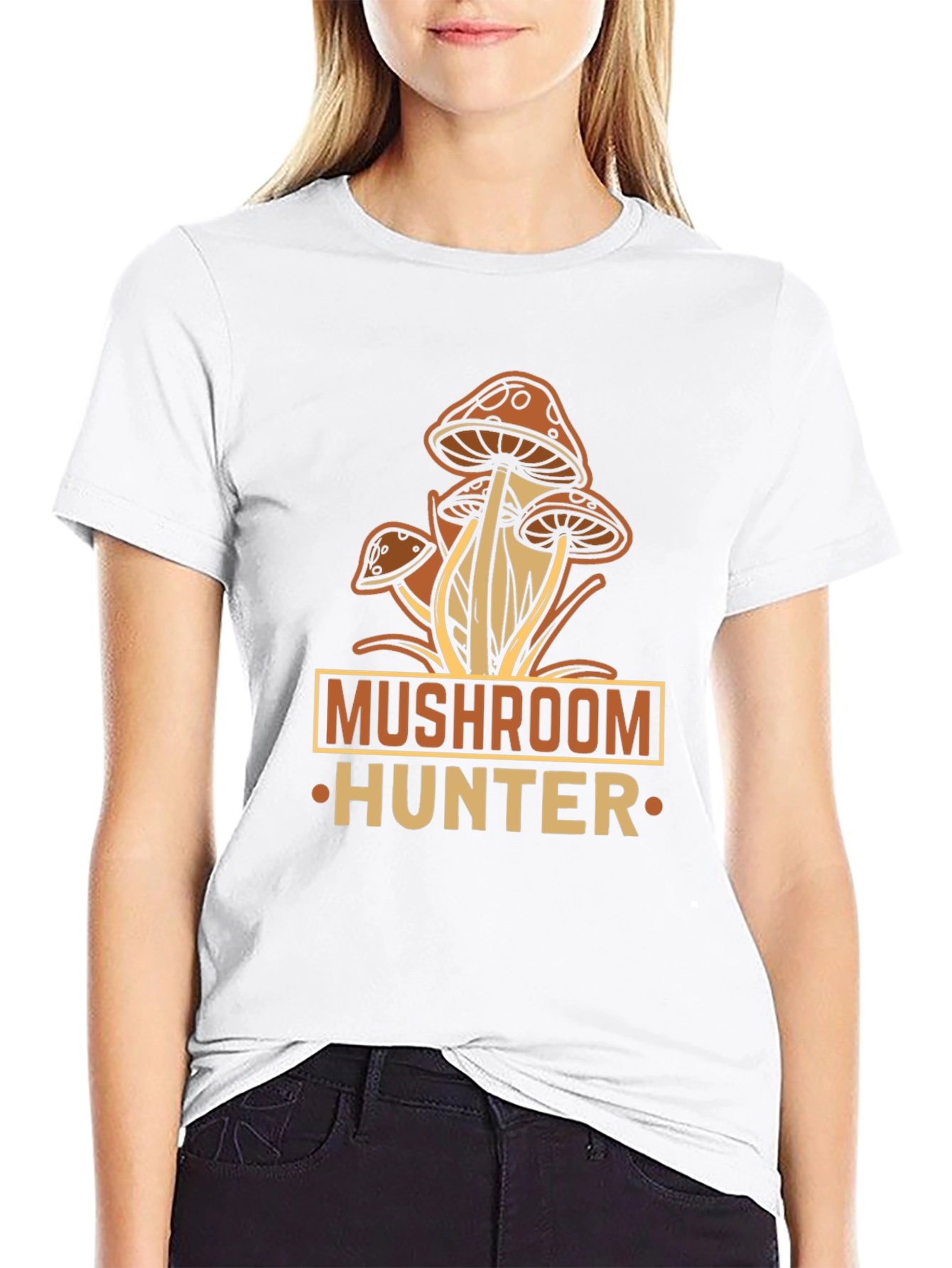 Camiseta Negra Mushroom Hunter para Aventureros